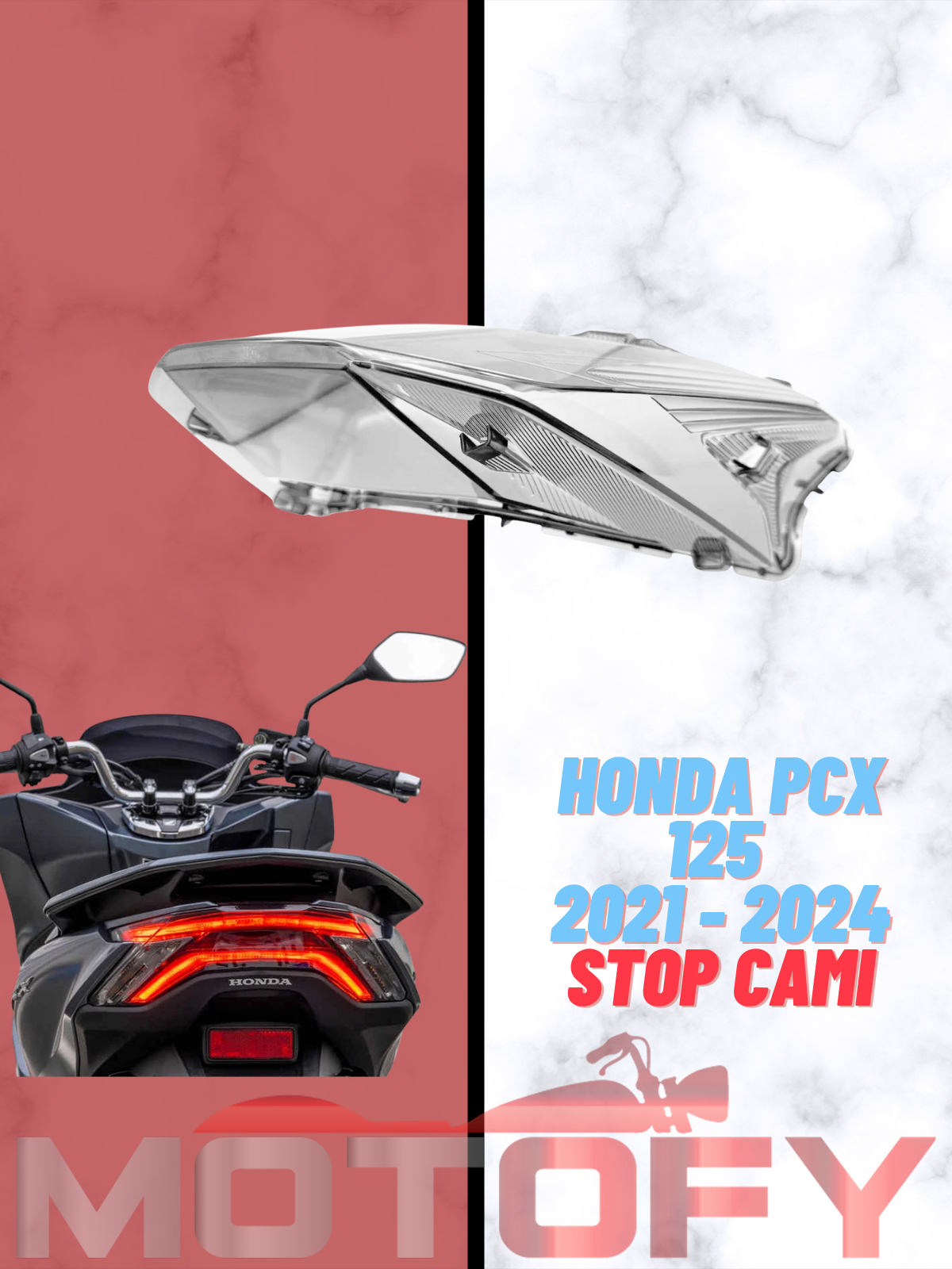 HONDA PCX 125 2021 2024 STOP CAMI ŞEFFAF