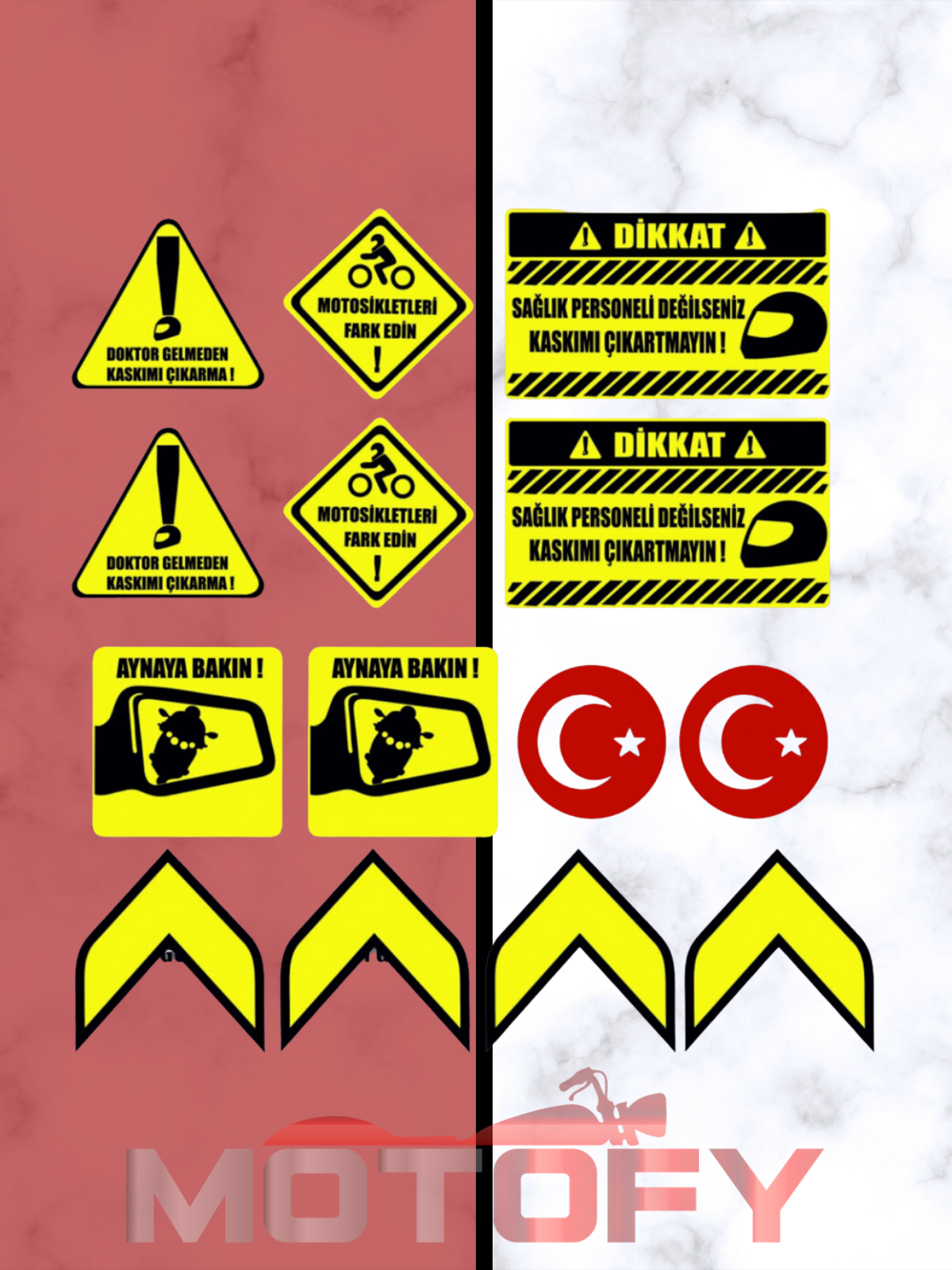 KASK ETİKETİ UYARI SETİ A5 STİCKER ETİKET