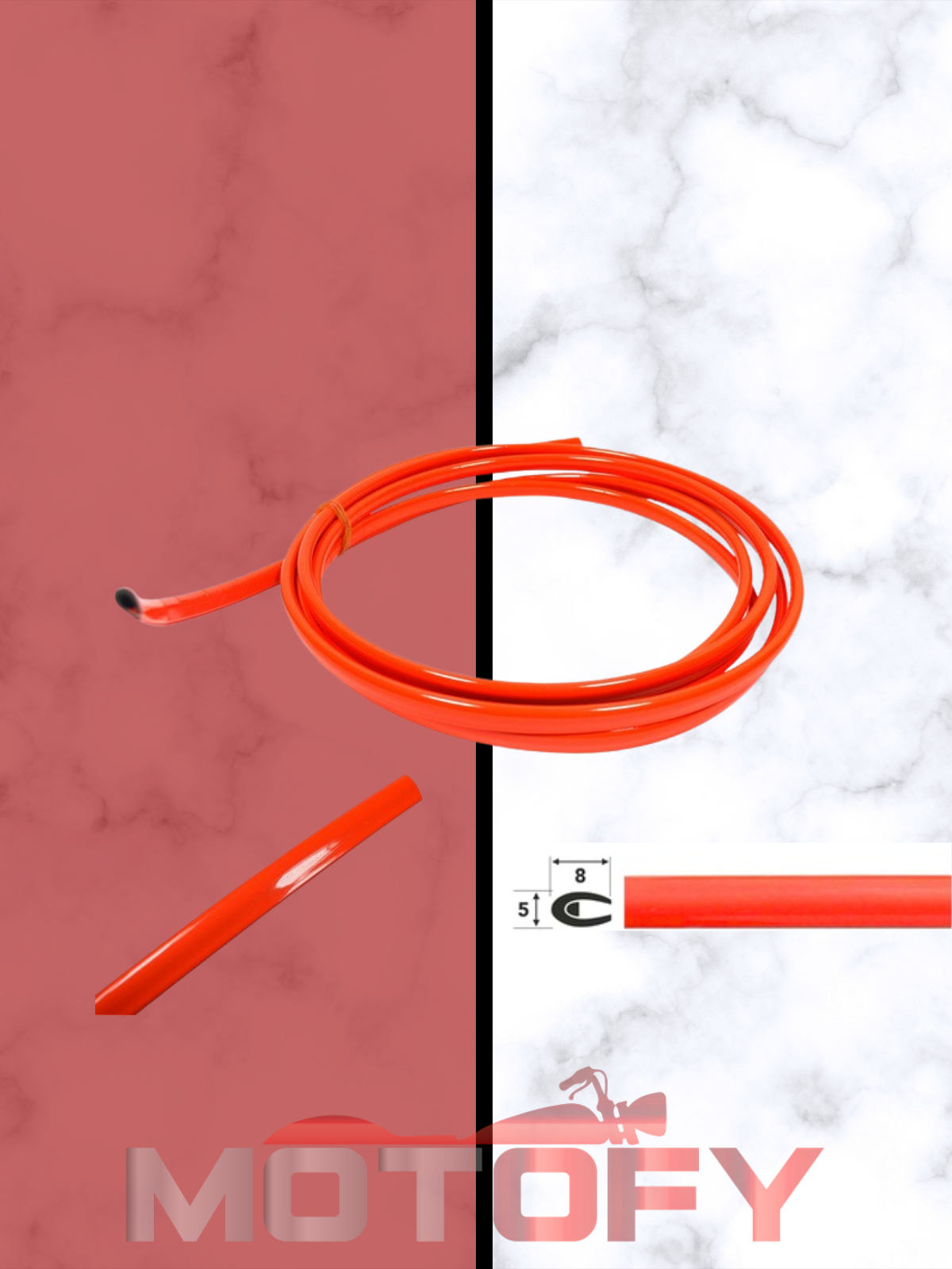 KIRMIZI U TİPİ GEÇMELİ ŞERİT 3MT