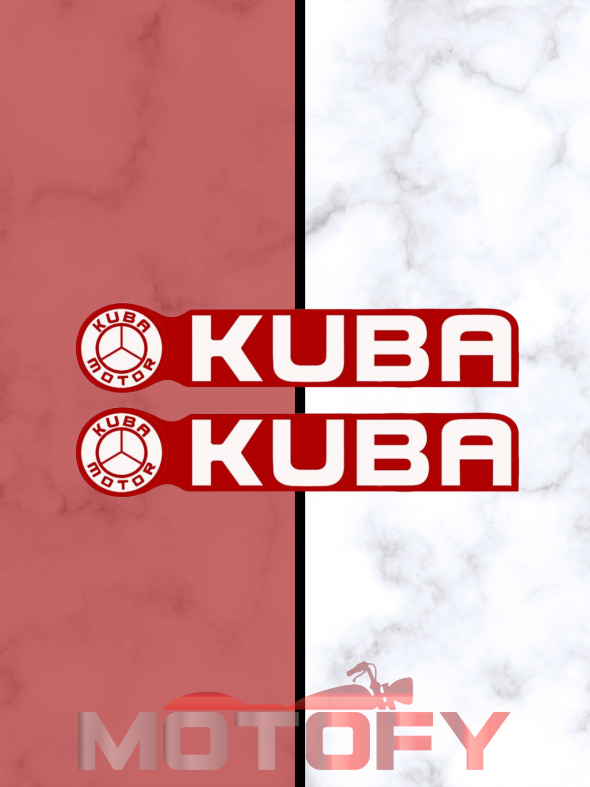 KUBA ETİKET KIRMIZI 15x3cm 2'Li - ETİKET - STİCKER