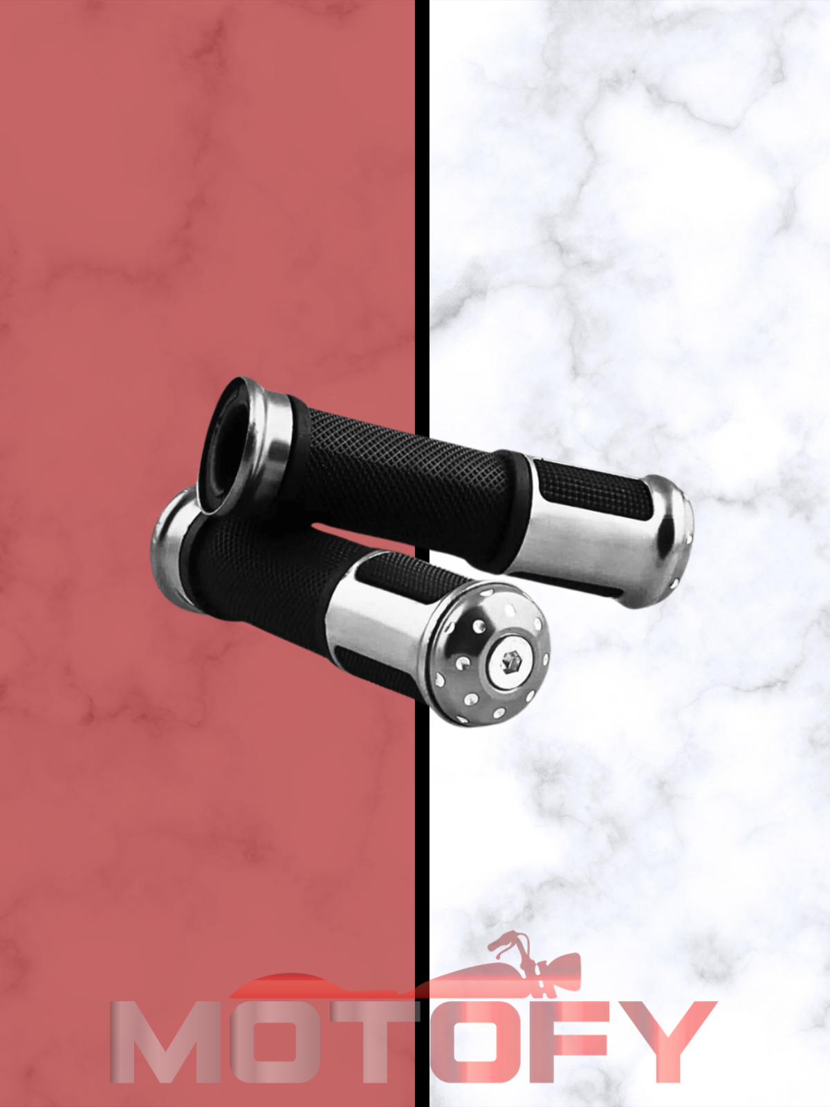 MOTOFY MODİFİYE ELCİK TAKIMI - GAZ KOLU MONSTER LOGOLU GRİ