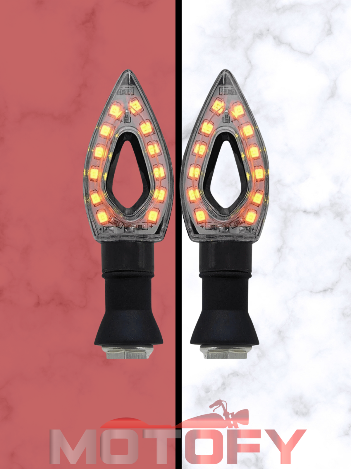 MOTOFY Motosiklet Led Üçgen Sinyal 2 Adet Üniversal