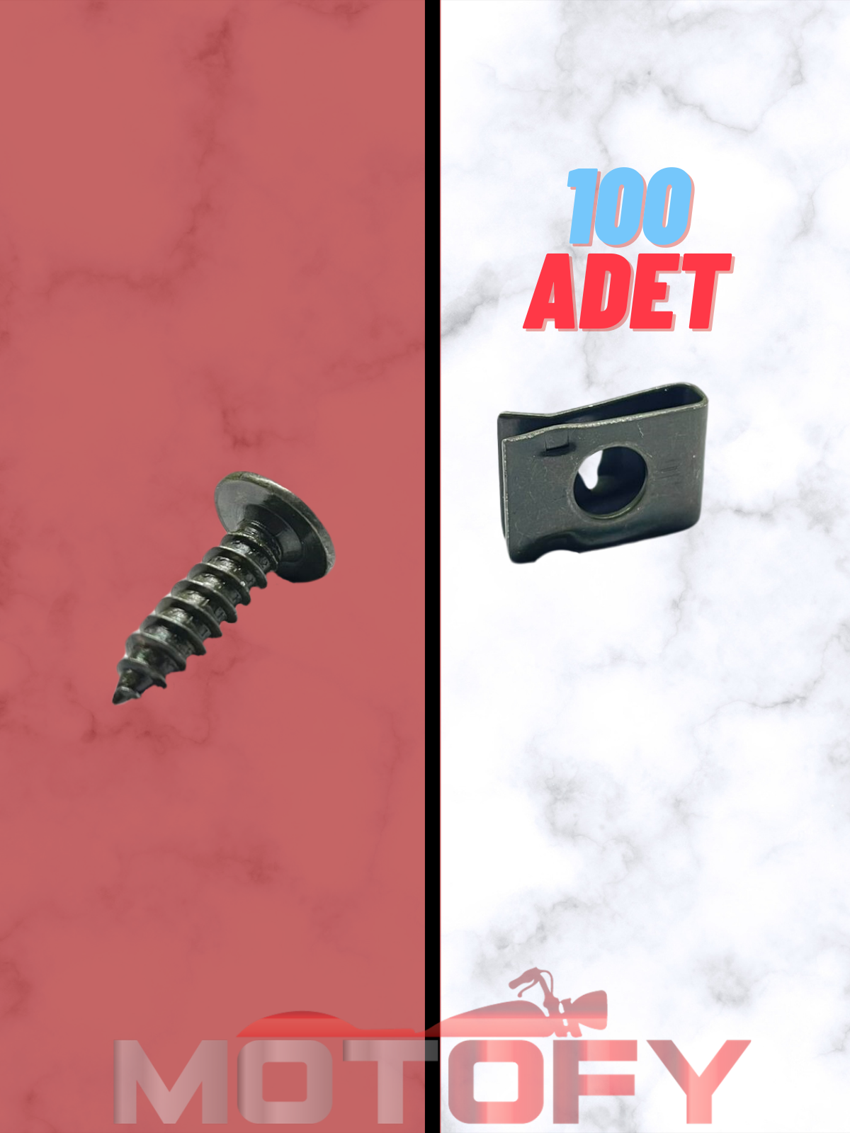 MOTOSİKLET GRENAJ VİDA SEGMAN KLİPS SETİ 100 ADET