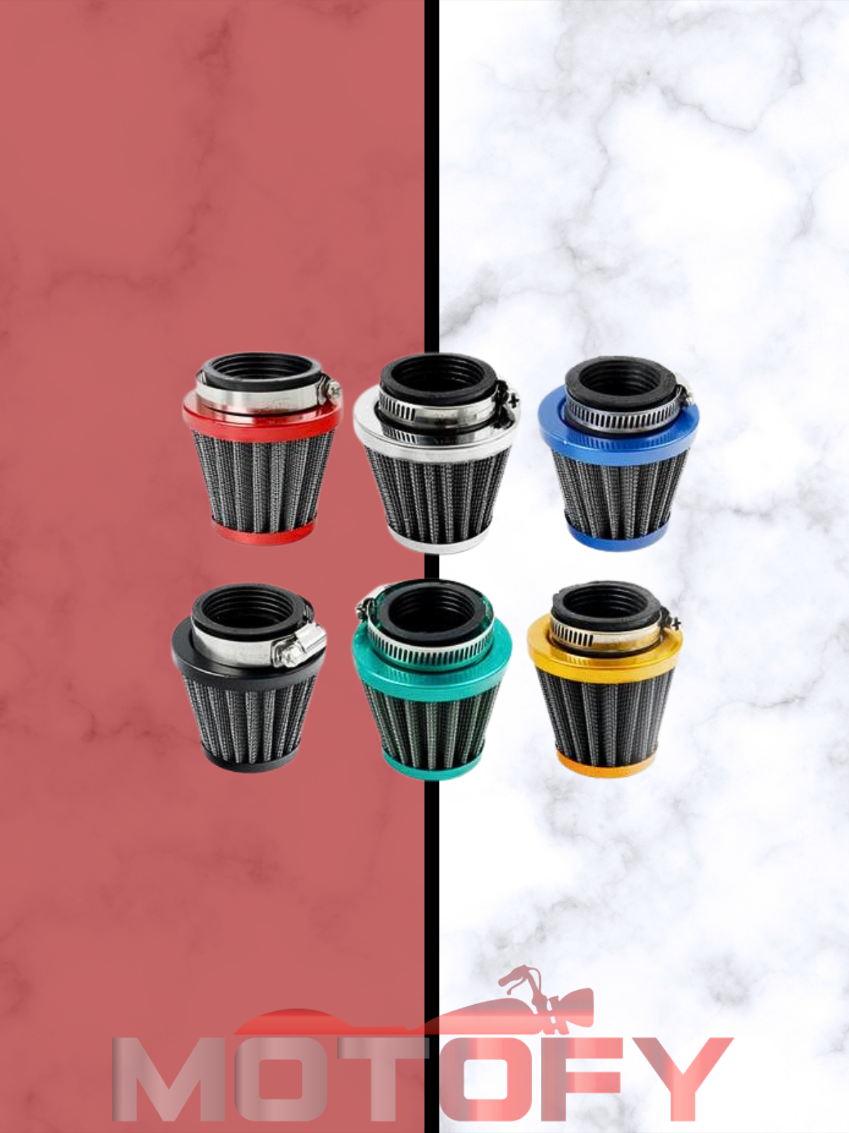 MOTOSİKLET MODİFİYE PERFORMANS HAVA FİLTRESİ 35-45MM (STOK DURUMUNA GÖRE KARIŞIK RENK GÖNDERİLİR)