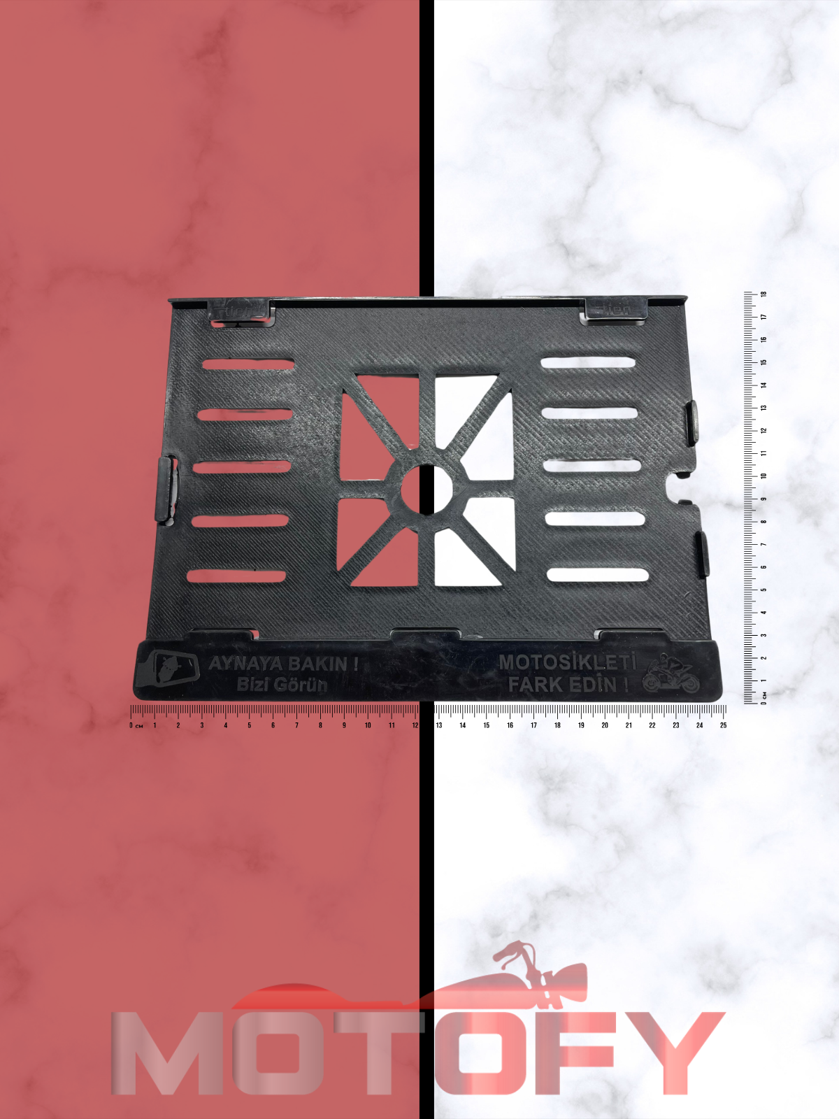 PLASTİK MOTOSİKLET PLAKALIĞI 25X18 CM
