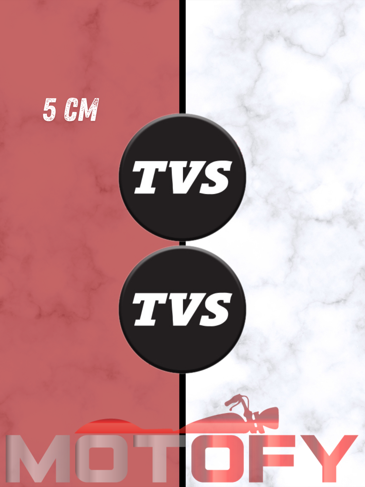 TVS 3D KABARTMALI DAMLA LOGO STİCKER SİYAH 5CM