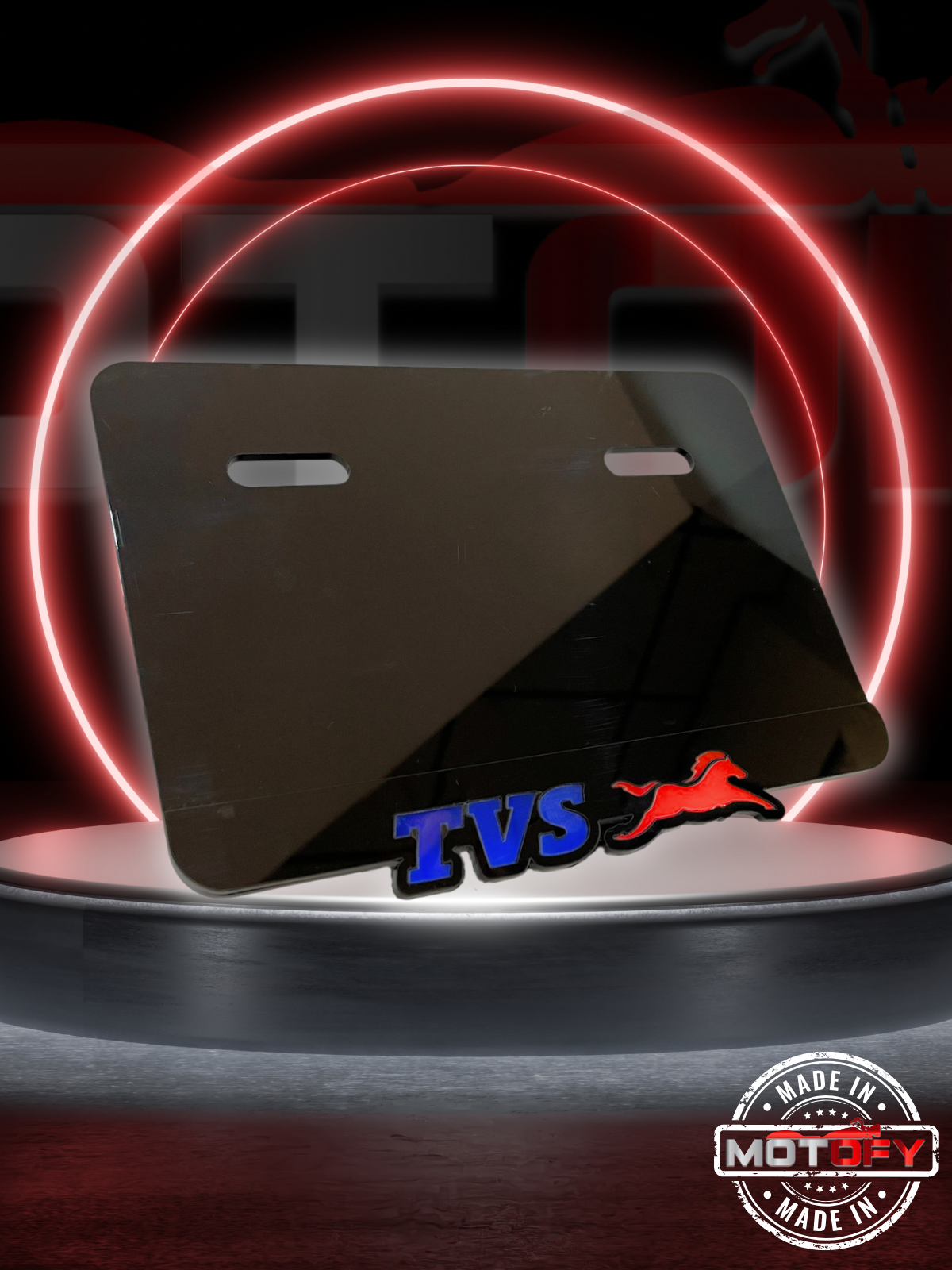 TVS LOGOLU PREMİUM PLEKSİ PLAKALIK 19X11,5 CM