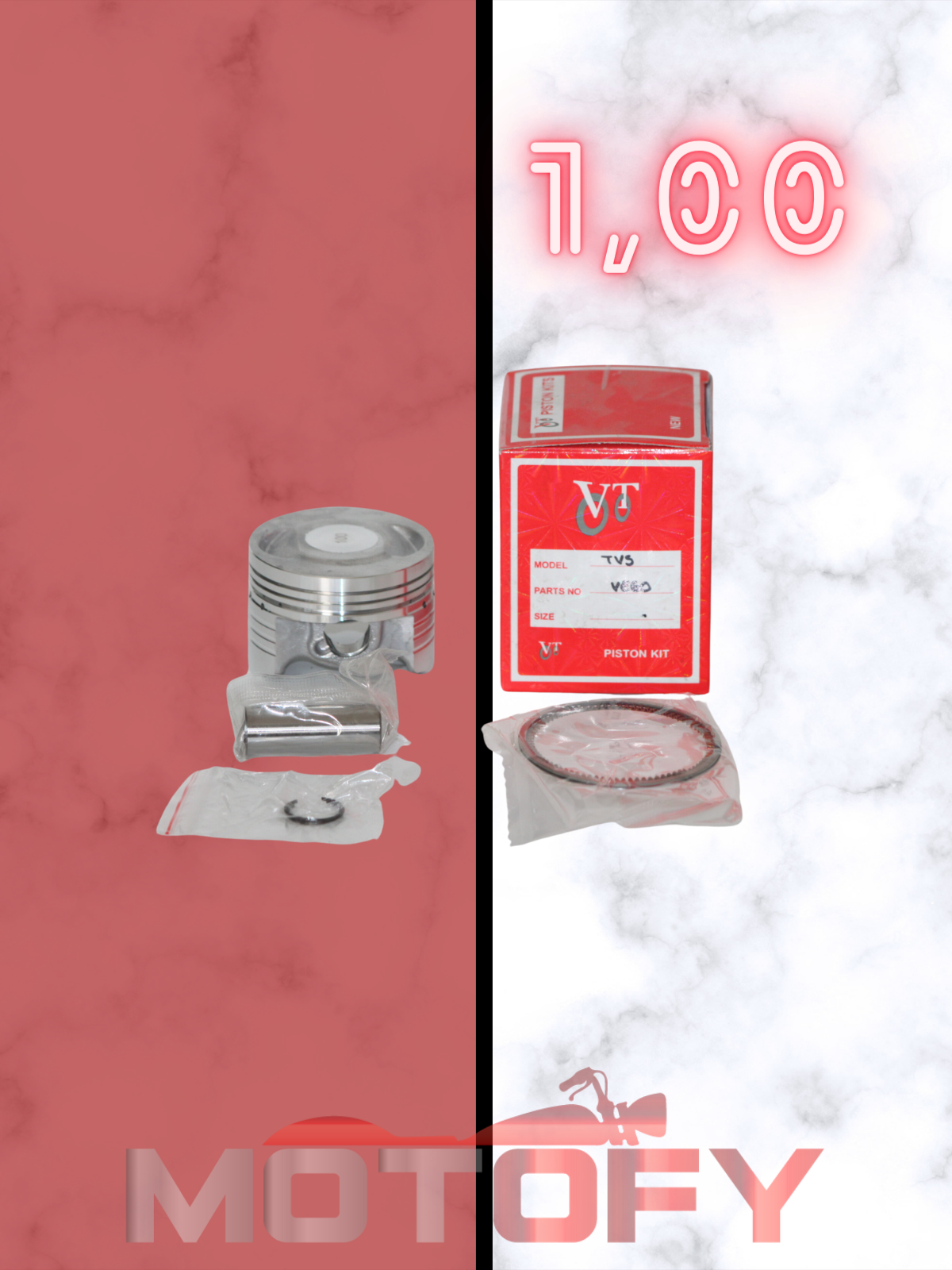 TVS WEGO PİSTON SEGMAN 1,00 VT