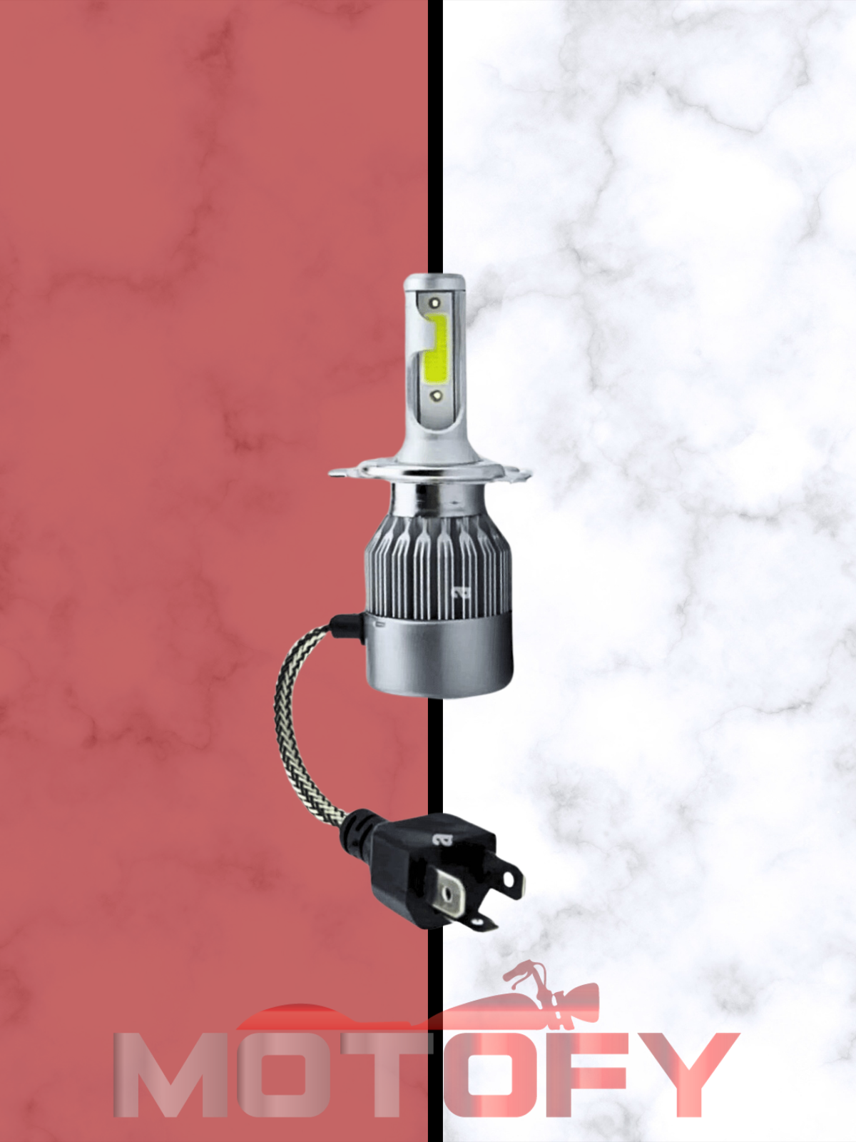 YENİ NESİL H4 LED ULTRA PARLAK MOTOSİKLET UZUN KISA ÇİFT DEVRE AMPÜL (1 ADET) 
