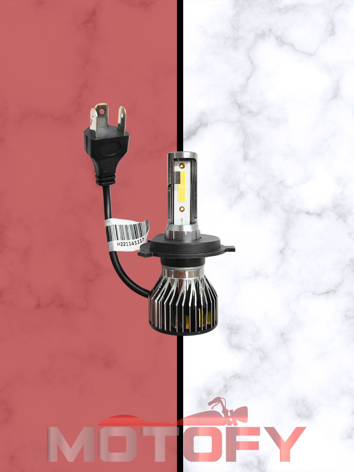 YENİ NESİL H4 SLİM KASA LED ULTRA PARLAK MOTOSİKLET UZUN KISA ÇİFT DEVRE AMPÜL (1 ADET) 