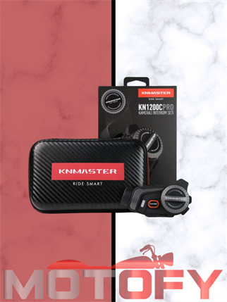 KNMASTER KN1200C PRO KAMERALI MOTOSİKLET KASK İNTERKOMU BLUETOOTH INTERCOM KULAKLIK SETİ
