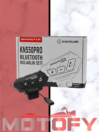 KNMASTER KN550 PRO MOTOSİKLET KASK İNTERKOMU BLUETOOTH INTERCOM KULAKLIK SETİ
