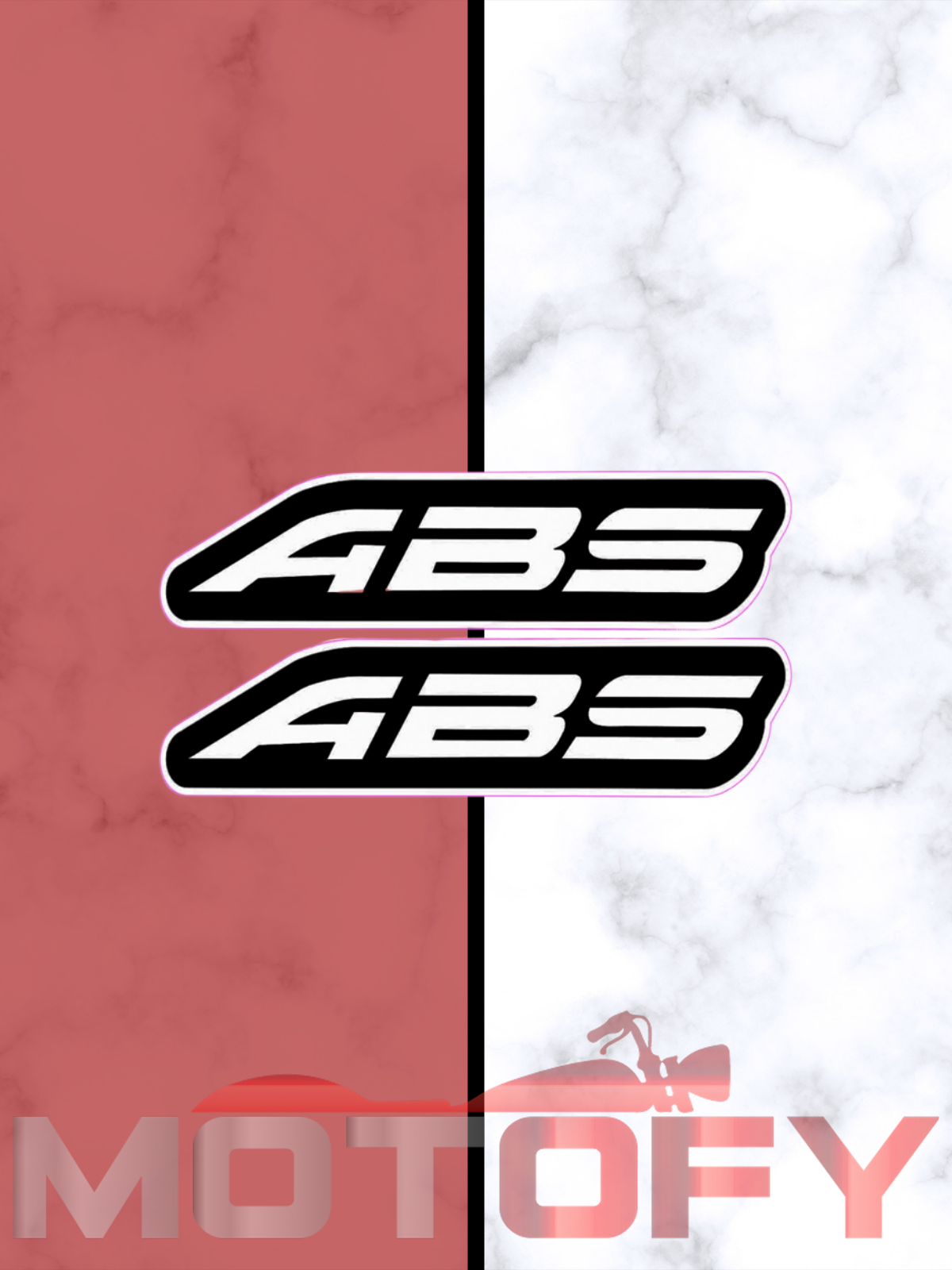 ABS STİCKER 7cm SİYAH - ETİKET 2 ADET