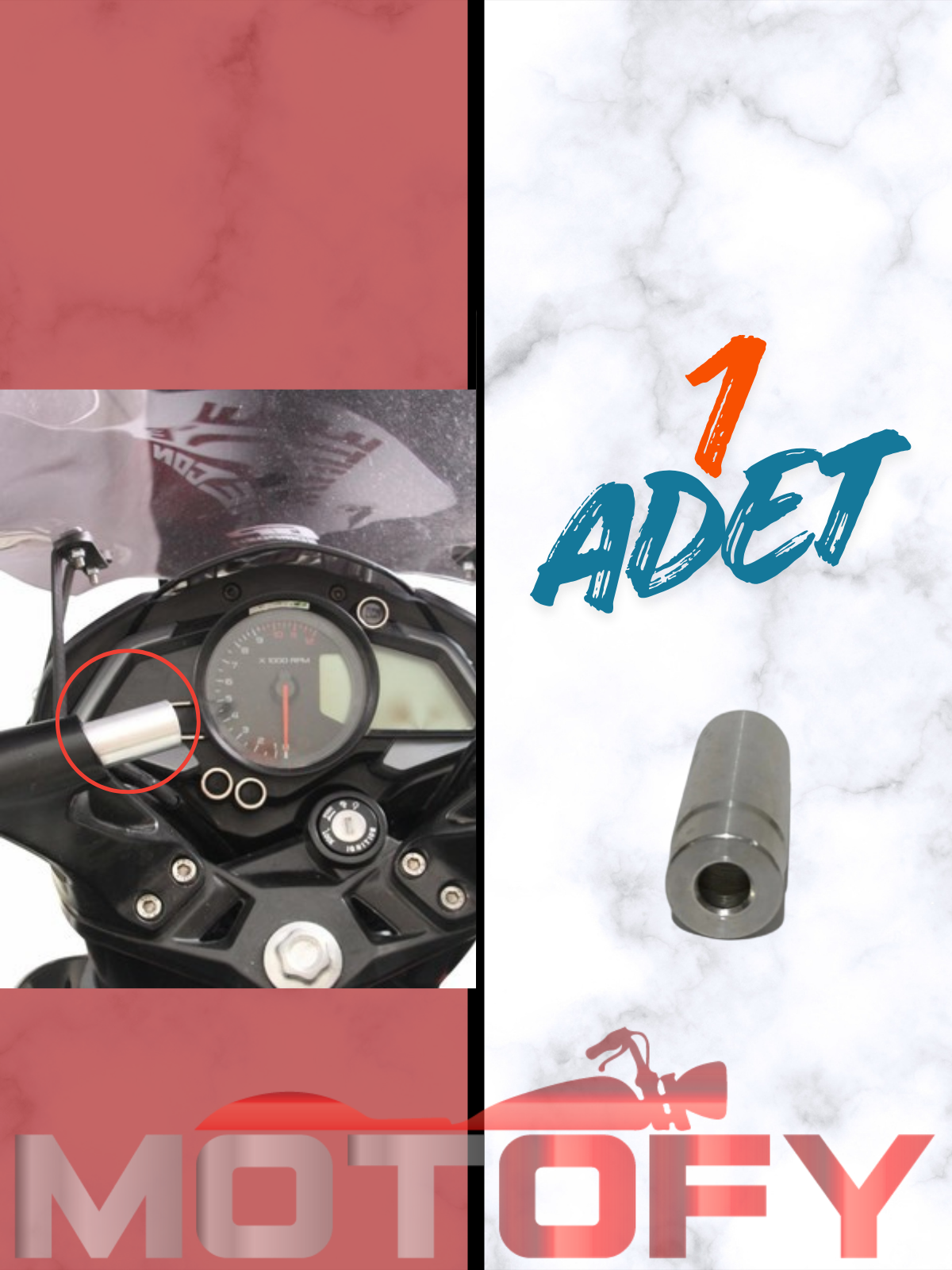 BAJAJ PULSAR RS200 NS200 TELEFON TUTUCU BRAKETİ GİDON BARI (1 ADET)