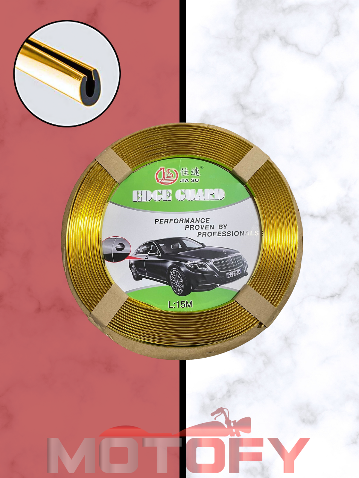 DEPO ŞERİDİ GOLD PARLAK KROM U TİPİ GEÇMELİ ARAÇ İÇ DIŞ ŞERİT 15 MT