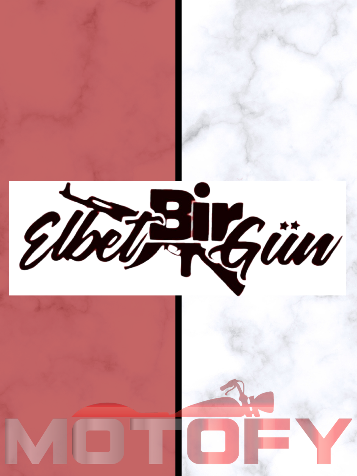 ELBET BİR GÜN SİYAH STİCKER - ETİKET 15x5cm