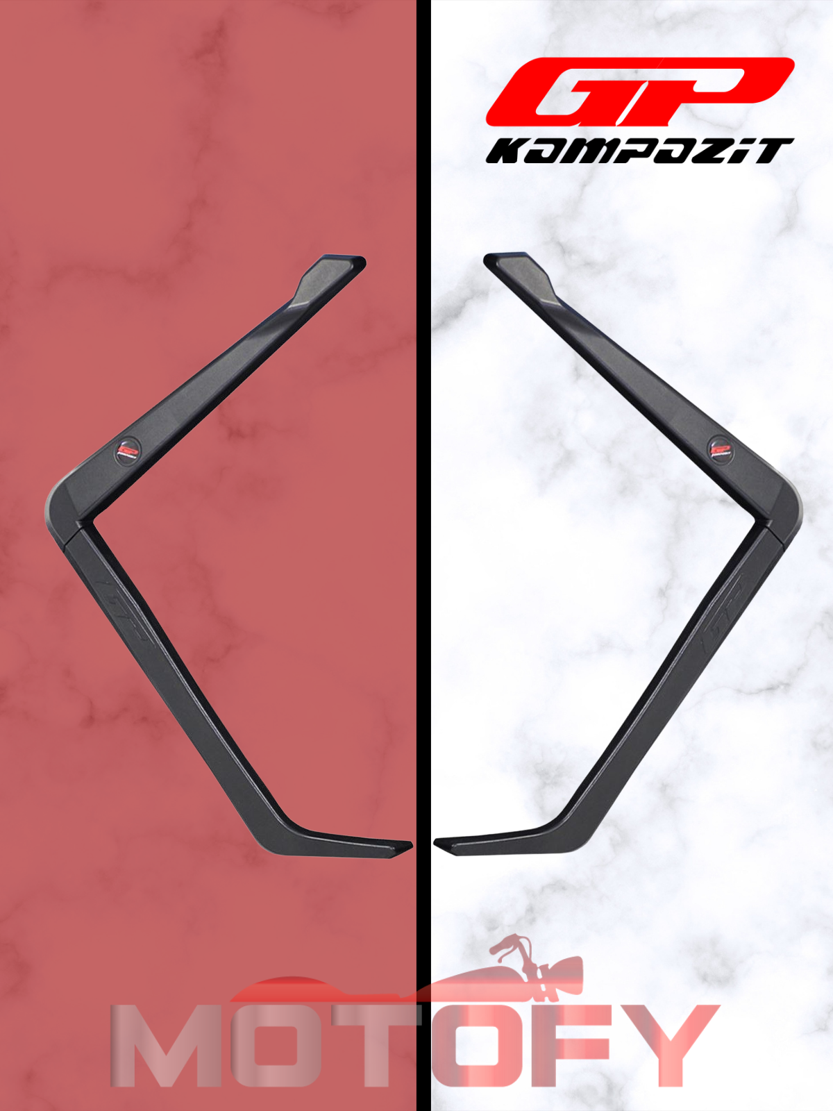 GP Kompozit Yamaha NMAX 125 / 155 2015-2020 Uyumlu Bacak Koruma Siyah