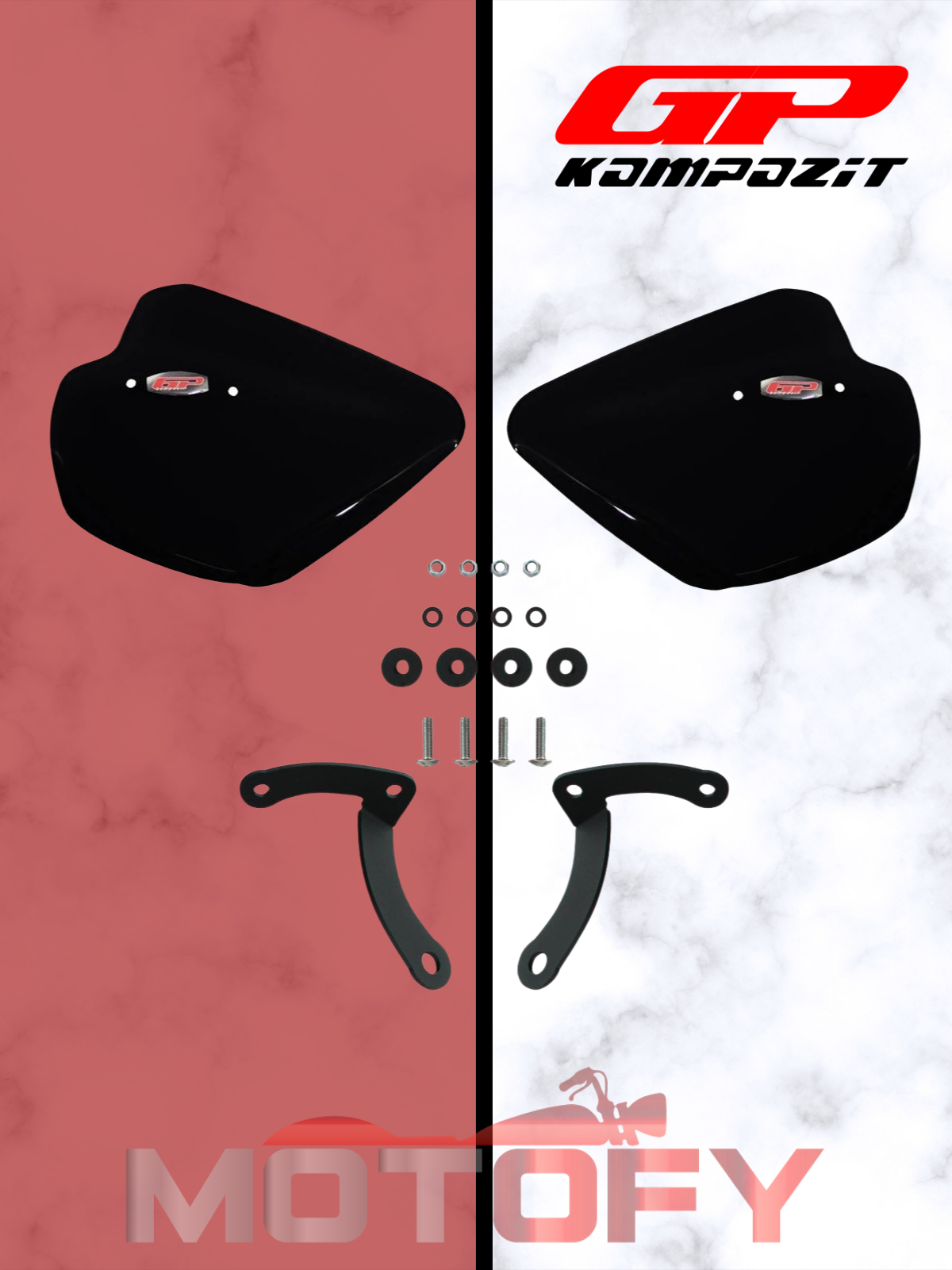 GP Kompozit Yamaha NMAX 125 / 155 2023-2024 Uyumlu Elcik Koruma Siyah