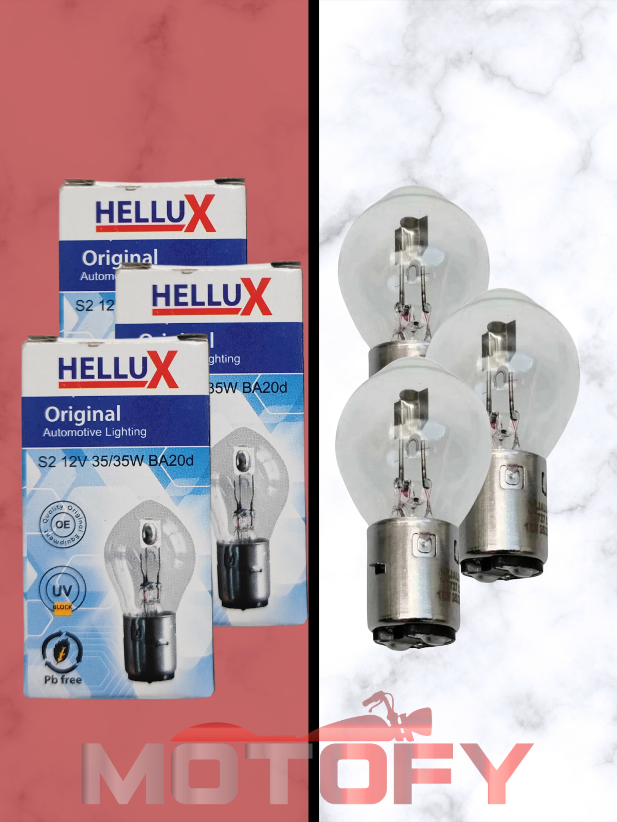 HELLUX Bosch Tipi 35\35w MOTOSİKLET FAR AMPÜLÜ UZUN KISA ÇİFT DEVRE 3LÜ AVANTAJ PAKETİ