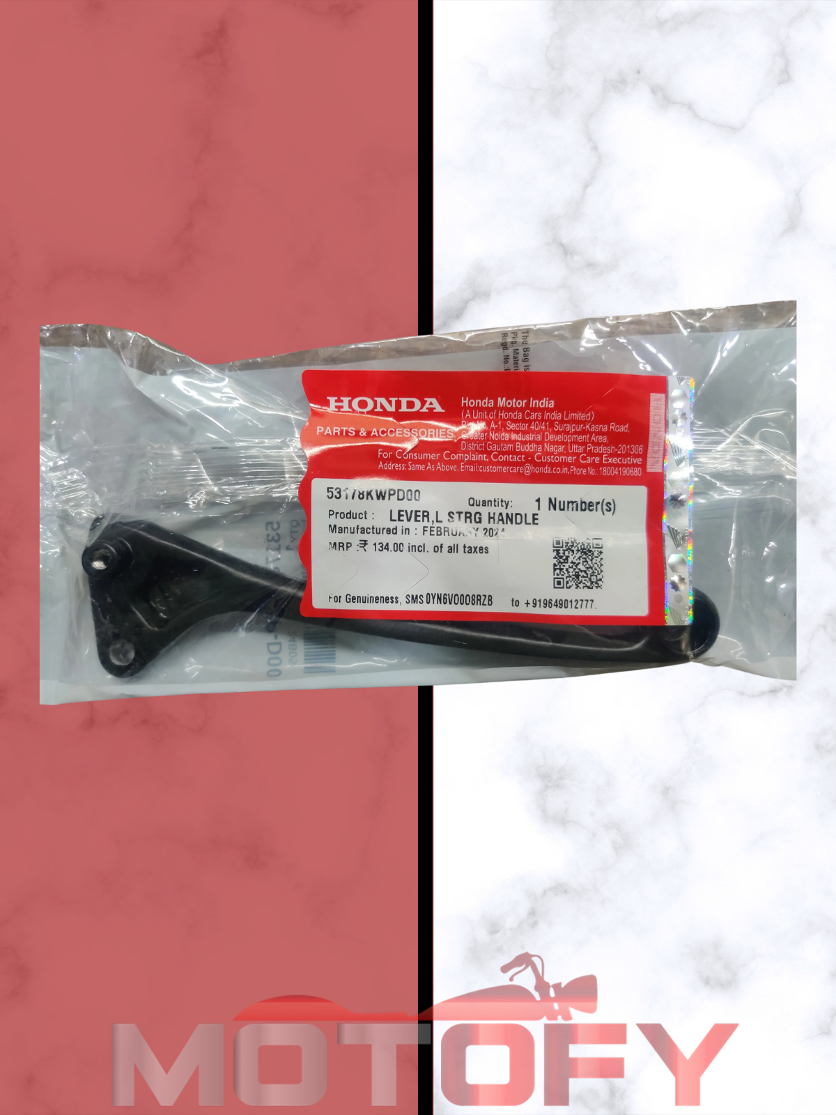 HONDA ACTİVA 125 2023 - 2024 ARKA FREN LEVYESİ - KOLU ORİJİNAL - 53178-KWP-D00