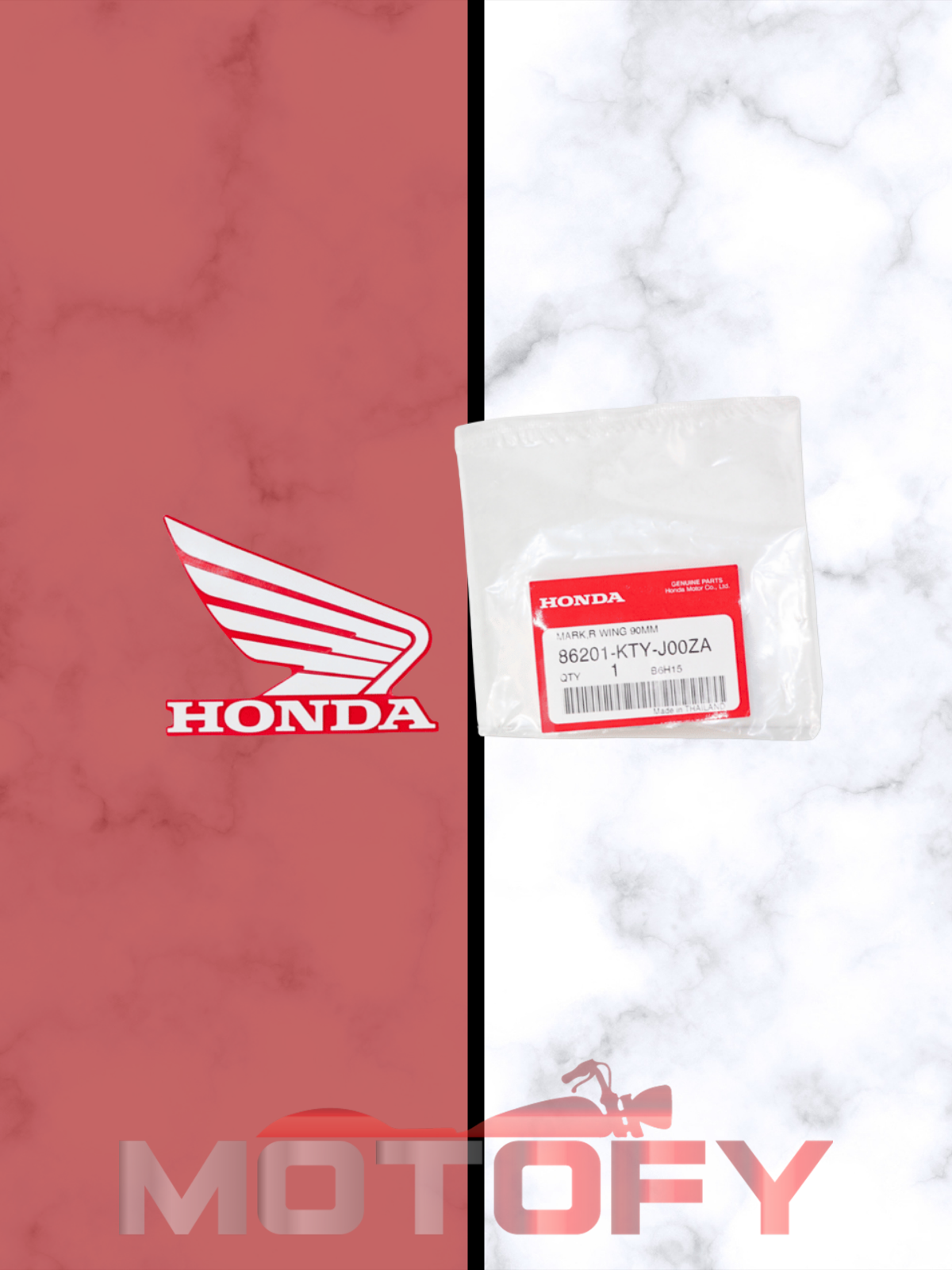 HONDA CBR 125 AMBLEM YAN GRENAJ SAĞ KIRMIZI ORİJİNAL