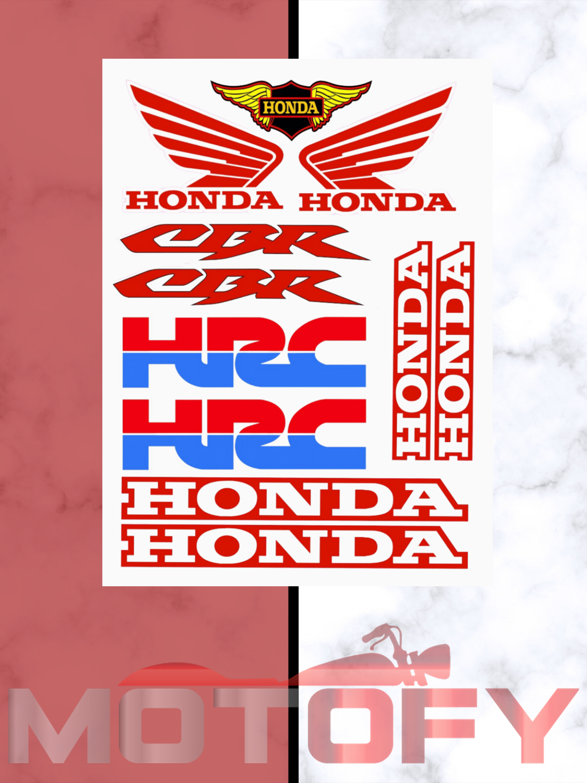 HONDA CBR A4 STİCKER - ETİKET KIRMIZI
