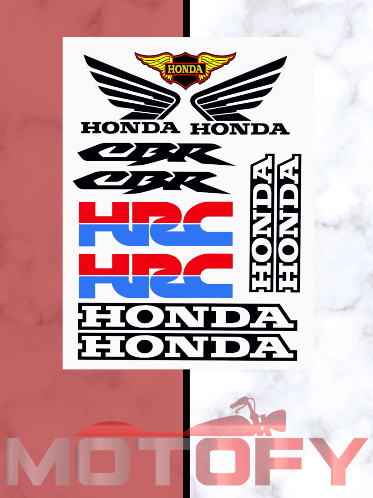 HONDA CBR A4 STİCKER - ETİKET SİYAH