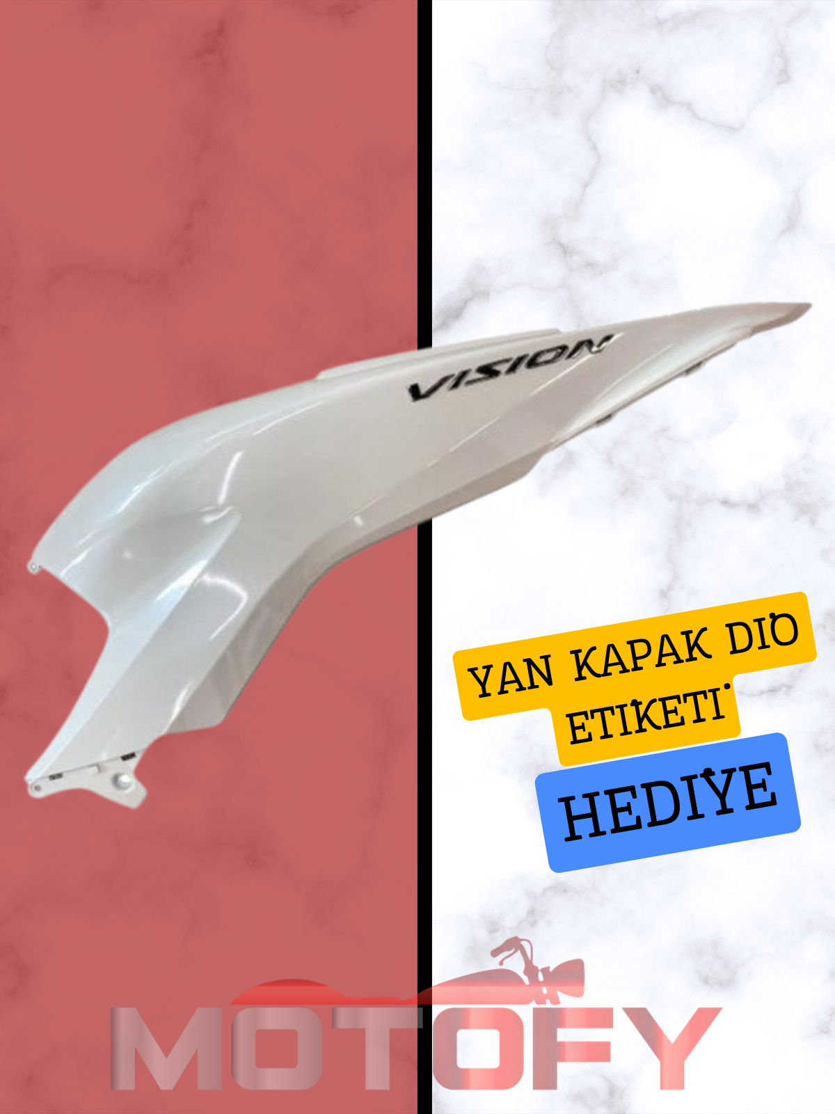 HONDA DİO 110 YAN KAPAK SOL BEYAZ ORİJİNAL - 83605-K2C-V00-ZB