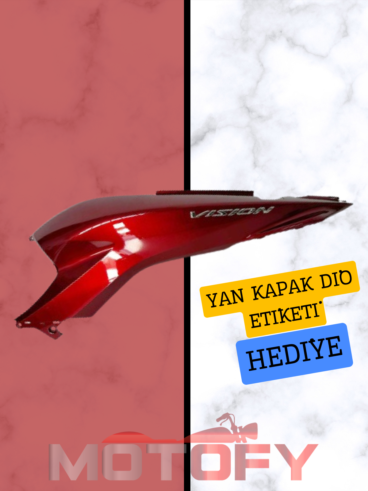 HONDA DİO 110 YAN KAPAK SOL BORDO ORİJİNAL - 83605-K2C-V00-ZF