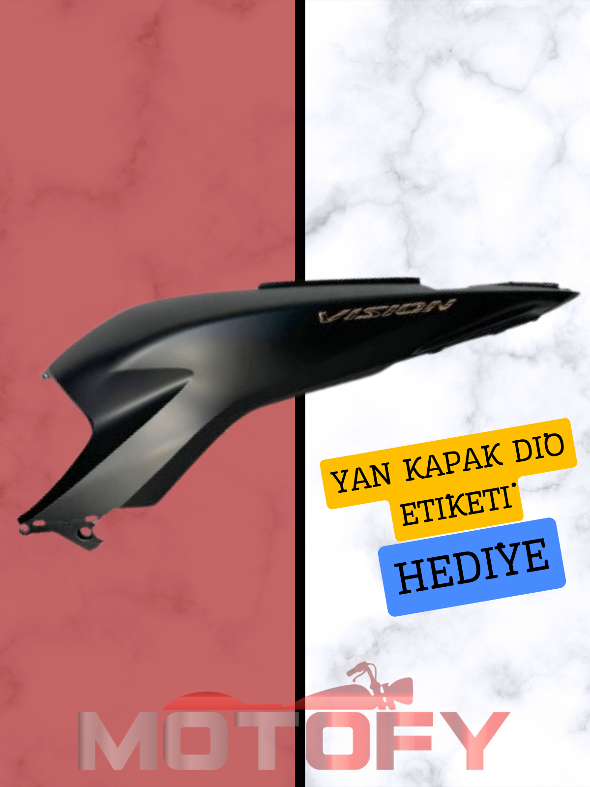 HONDA DİO 110 YAN KAPAK SOL MAT SİYAH ORİJİNAL - 83605-K2C-V00-ZE
