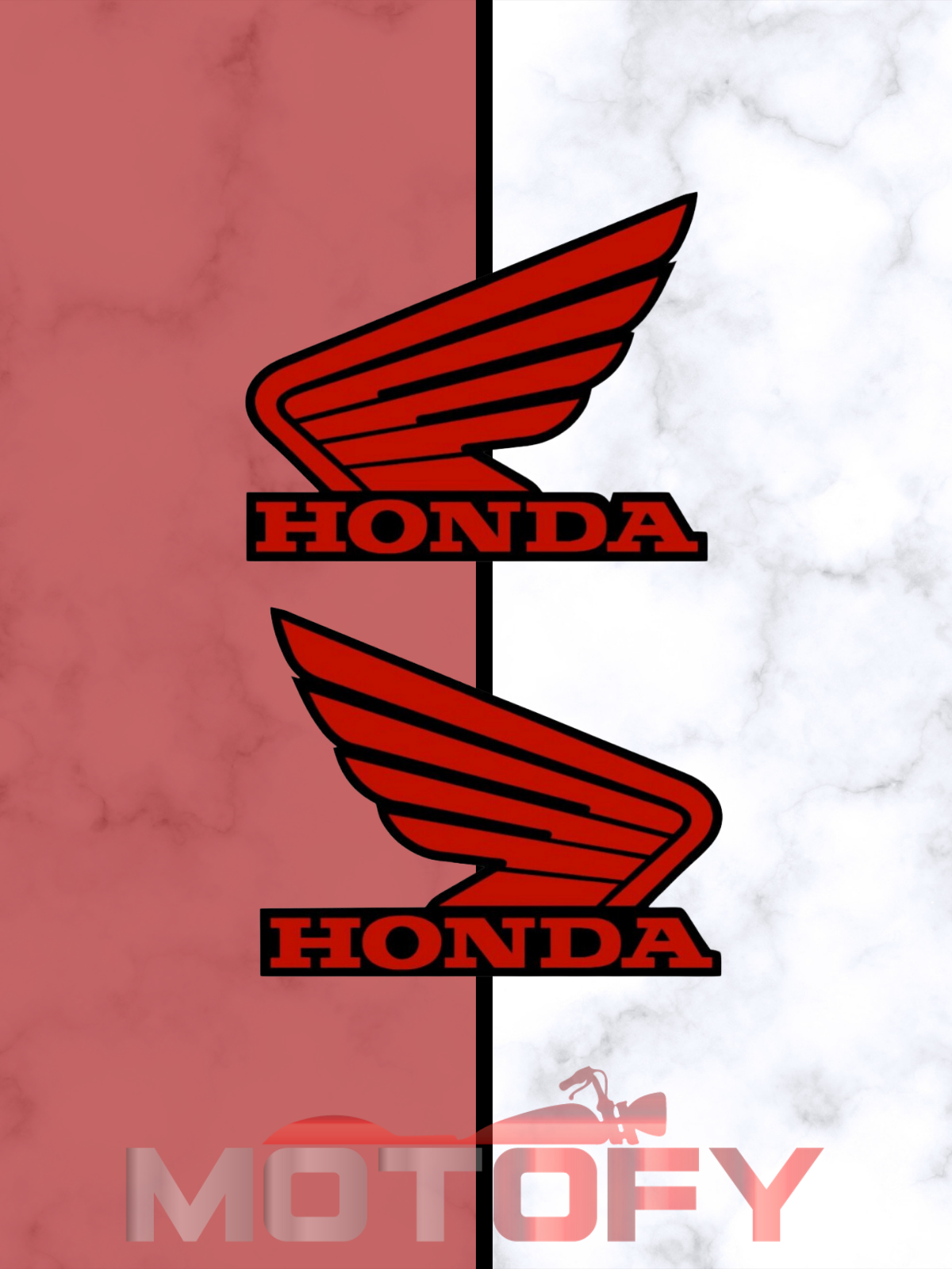 HONDA KANAT LOGO 2'Lİ SAĞ SOL KIRMIZI STİCKER - ETİKET