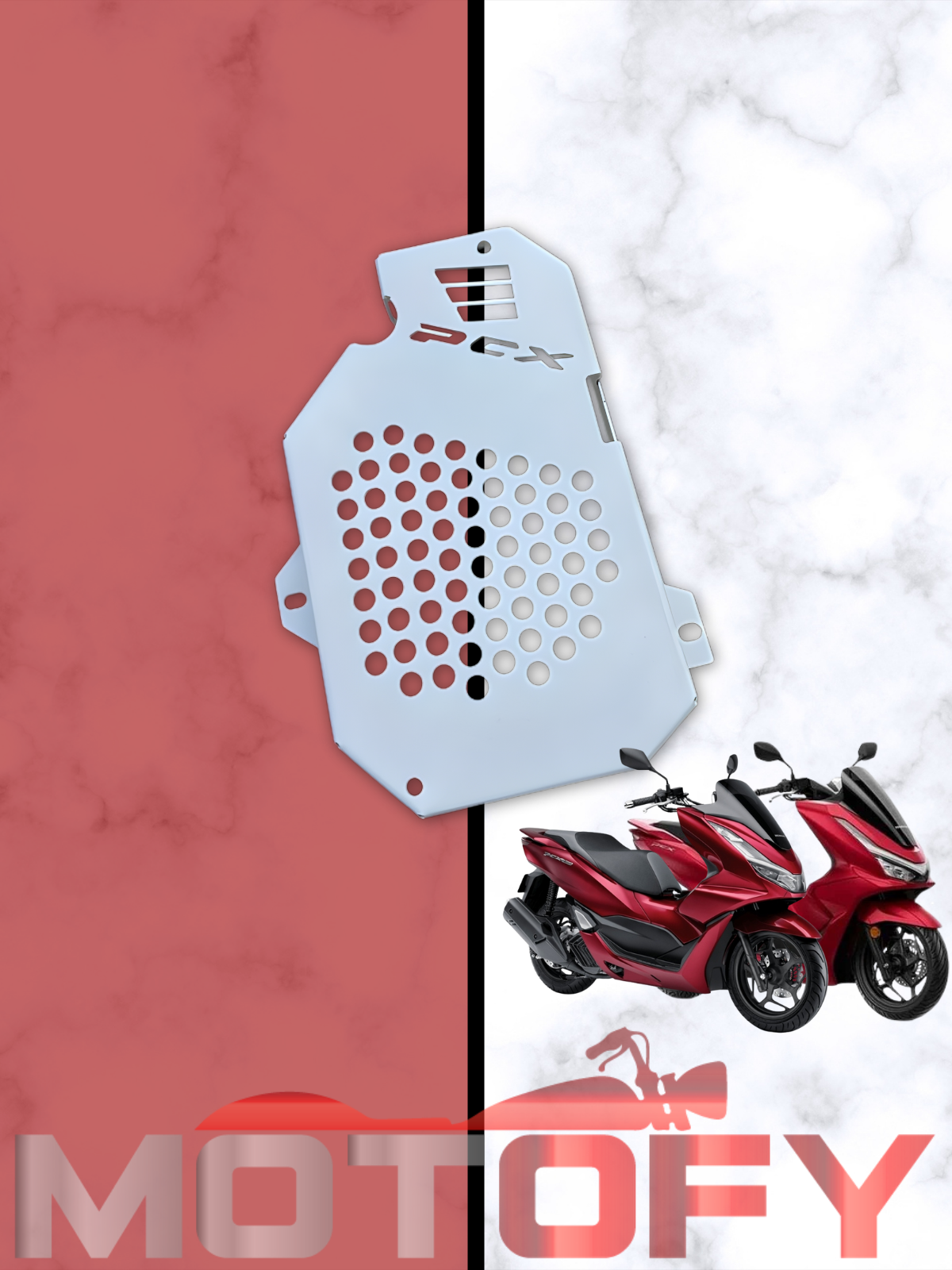 HONDA PCX 125 2021 2024 METAL RADYATÖR KORUMA DEMİRİ BEYAZ