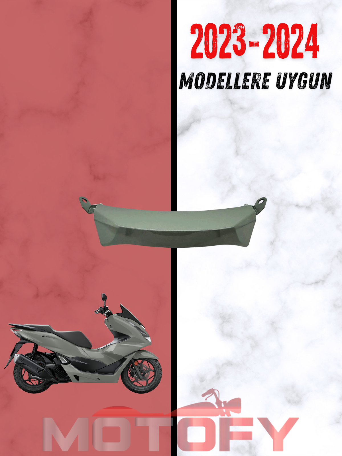 HONDA PCX 125 2023 - 2024 ÖN GRENAJ ORTA PARÇA - FAR ALTI NARDO GRİ ORİJİNAL - 64503-K1Z-J10YG