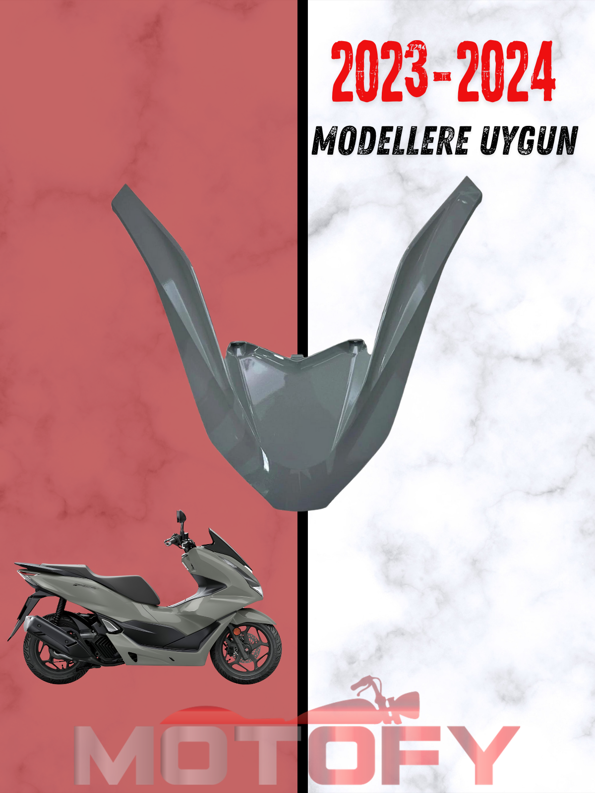HONDA PCX 125 2023 - 2024 ÖN SİPERLİK V PARÇA NARDO GRİ ORİJİNAL - 64305-K1Z-J10YG