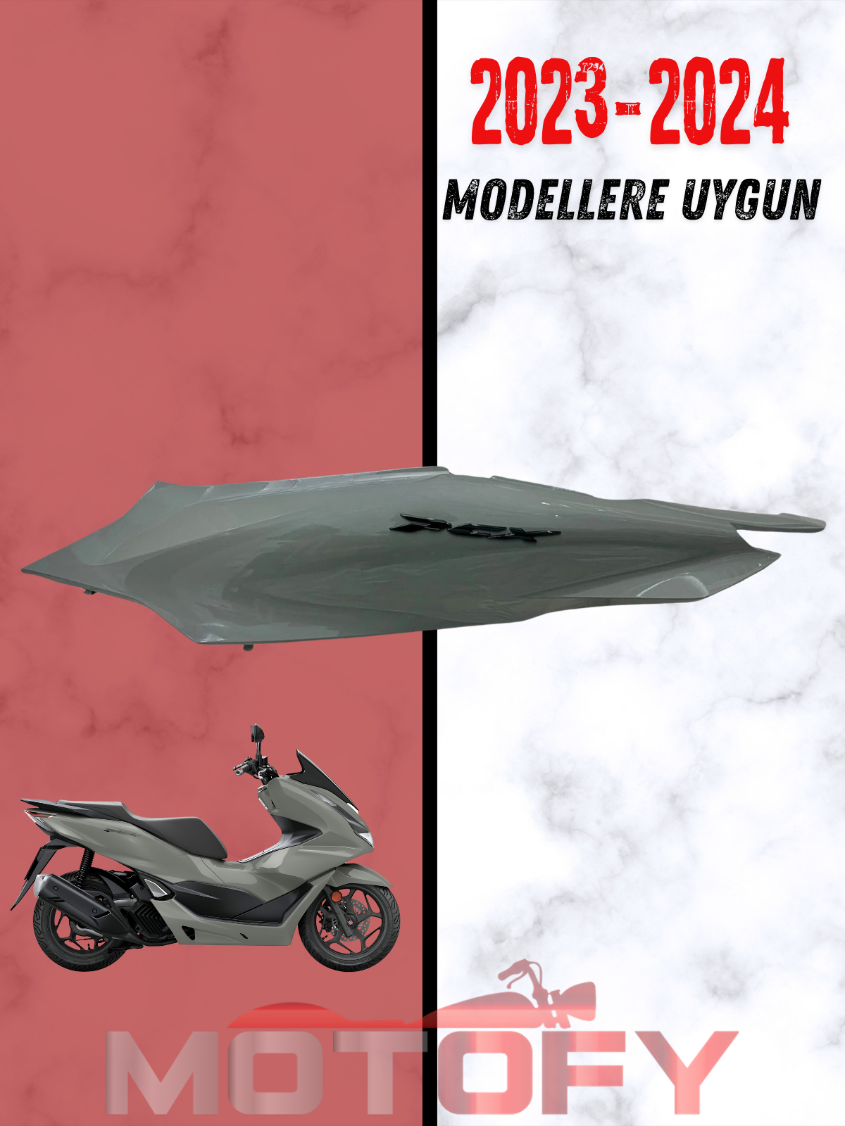 HONDA PCX 125 2023 - 2024 SELE ALTI YAN GRENAJ SOL NARDO GRİ ORİJİNAL - 83650-K1Y-J50ZB