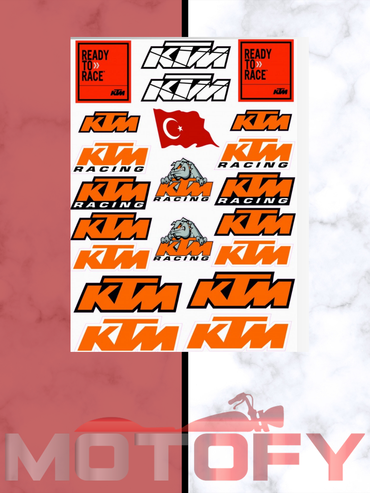 KTM A4 BOYUTU STİCKER ETİKET