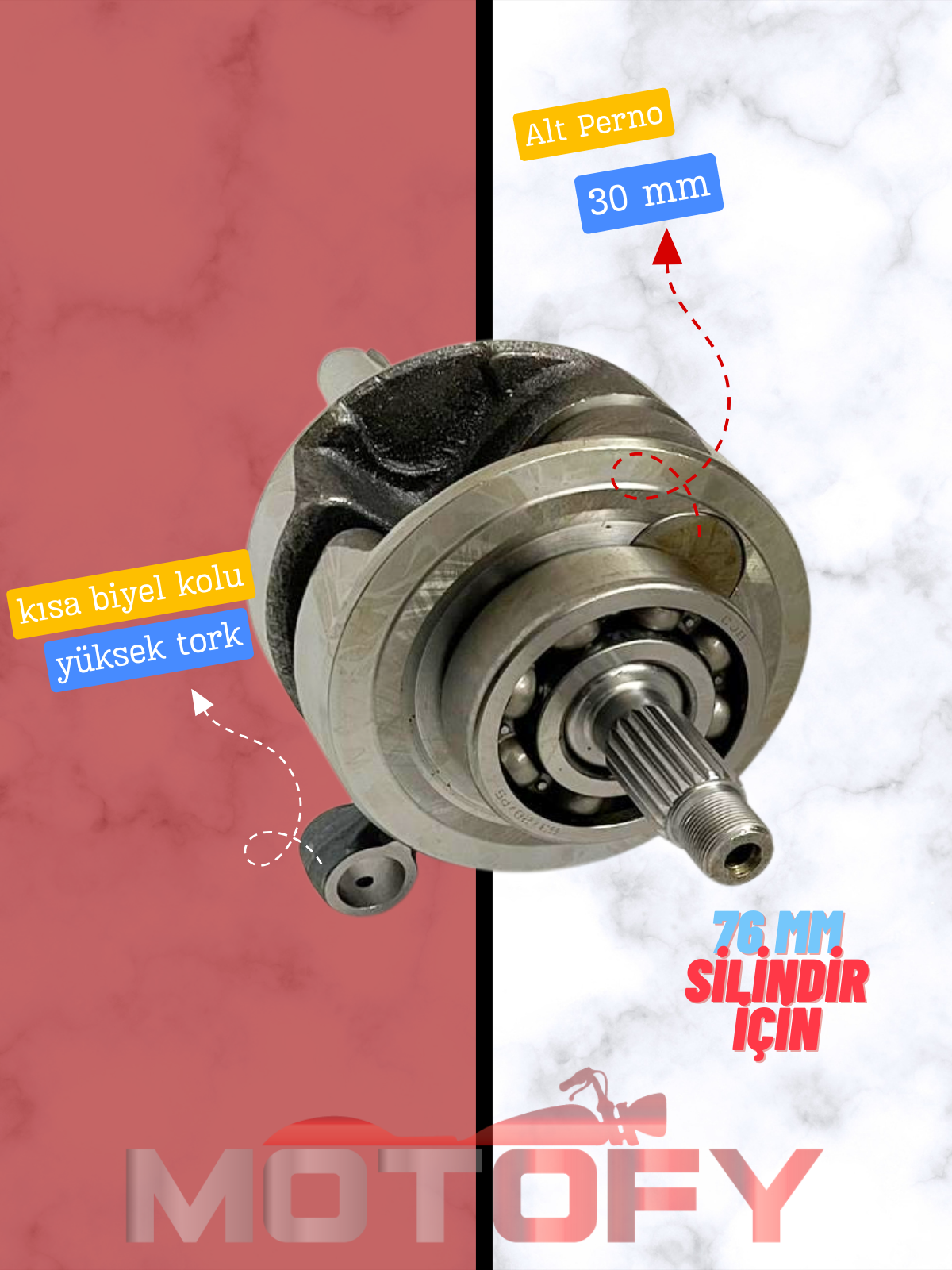 KUBA ÇİTA AGK FALCON CG 250 KRANK (KISA BİYEL KOLLU 76 MM SİLİNDİRE GÖRE)