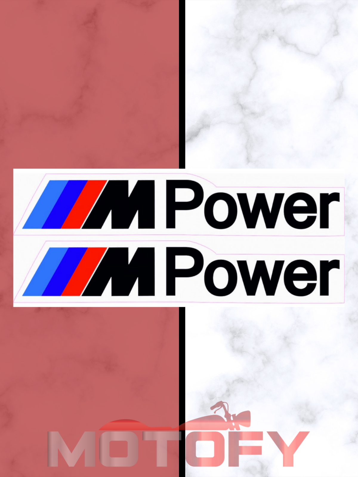 M POWER 3x15cm 2 ADET SİYAH STİCKER - ETİKET