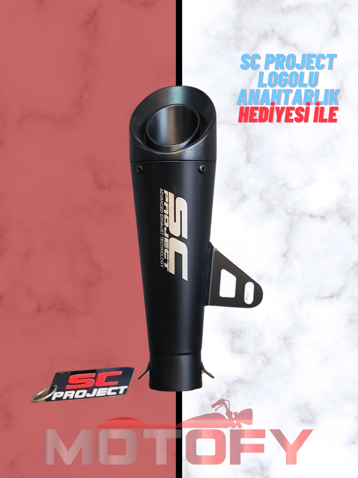 MAT SİYAH SC PROJECT RACİNG PERFORMANS EGZOZU 31,5CM - A KALİTE