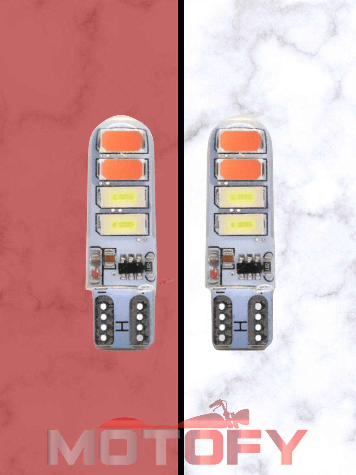 MAVİ KIRMIZI ÇAKARLI T10 LED AMPÜL (2ADET)