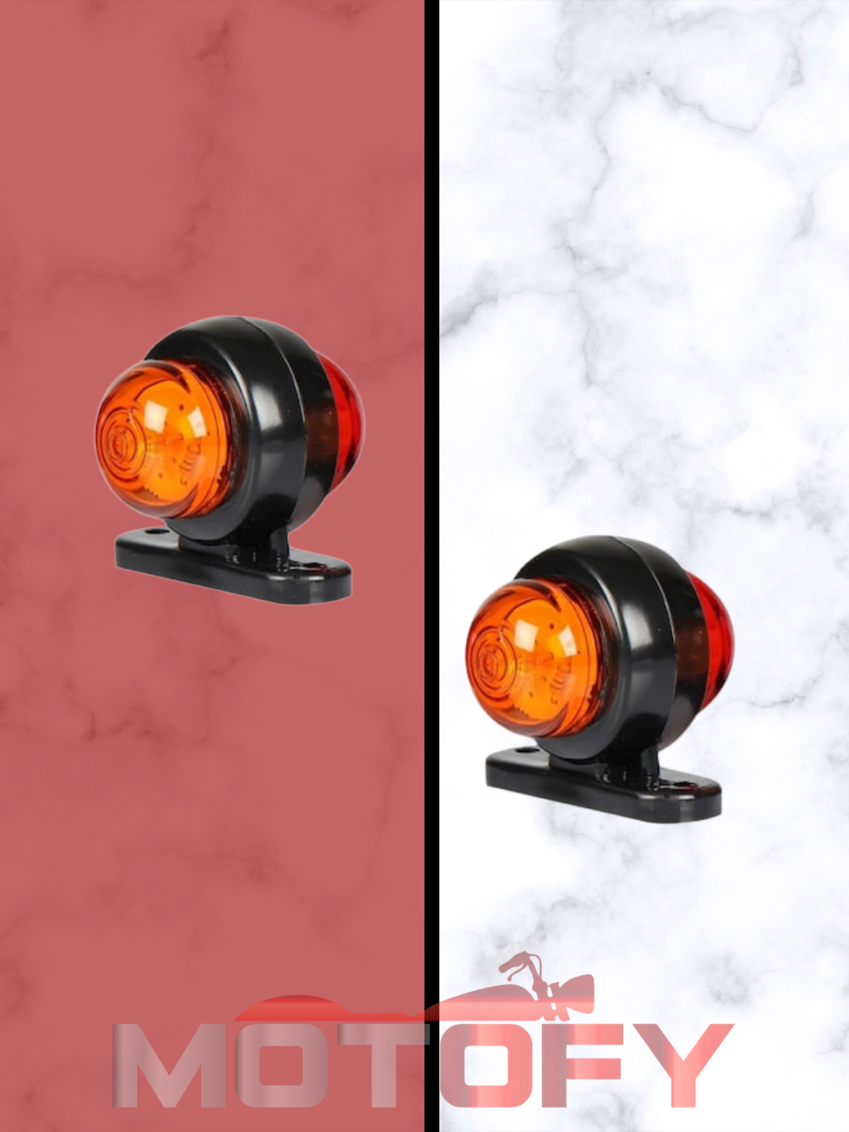 MİNİ LED TAKOZ LED LAMBA TURUNCU KIRMIZI (2 ADET)