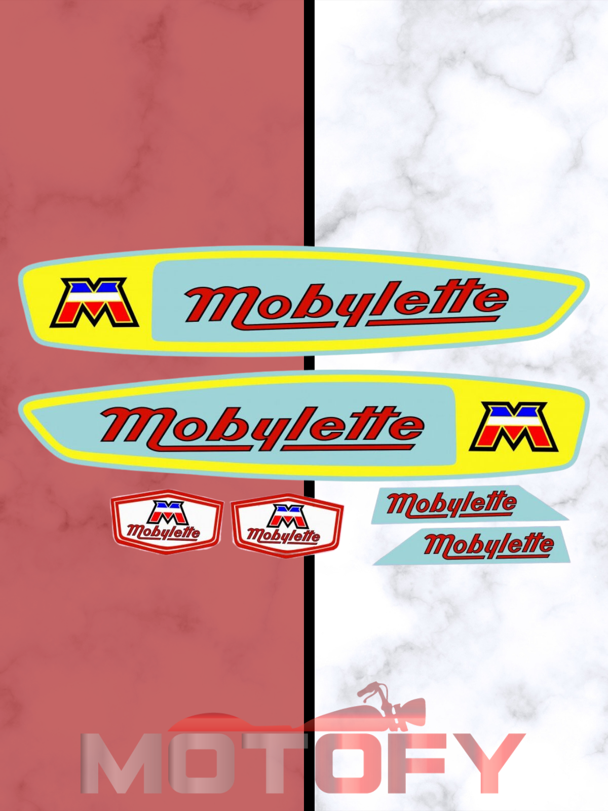 MOBYLETTE MOTOBECANE DEPO STİCKER YAZI SETİ  ETİKET