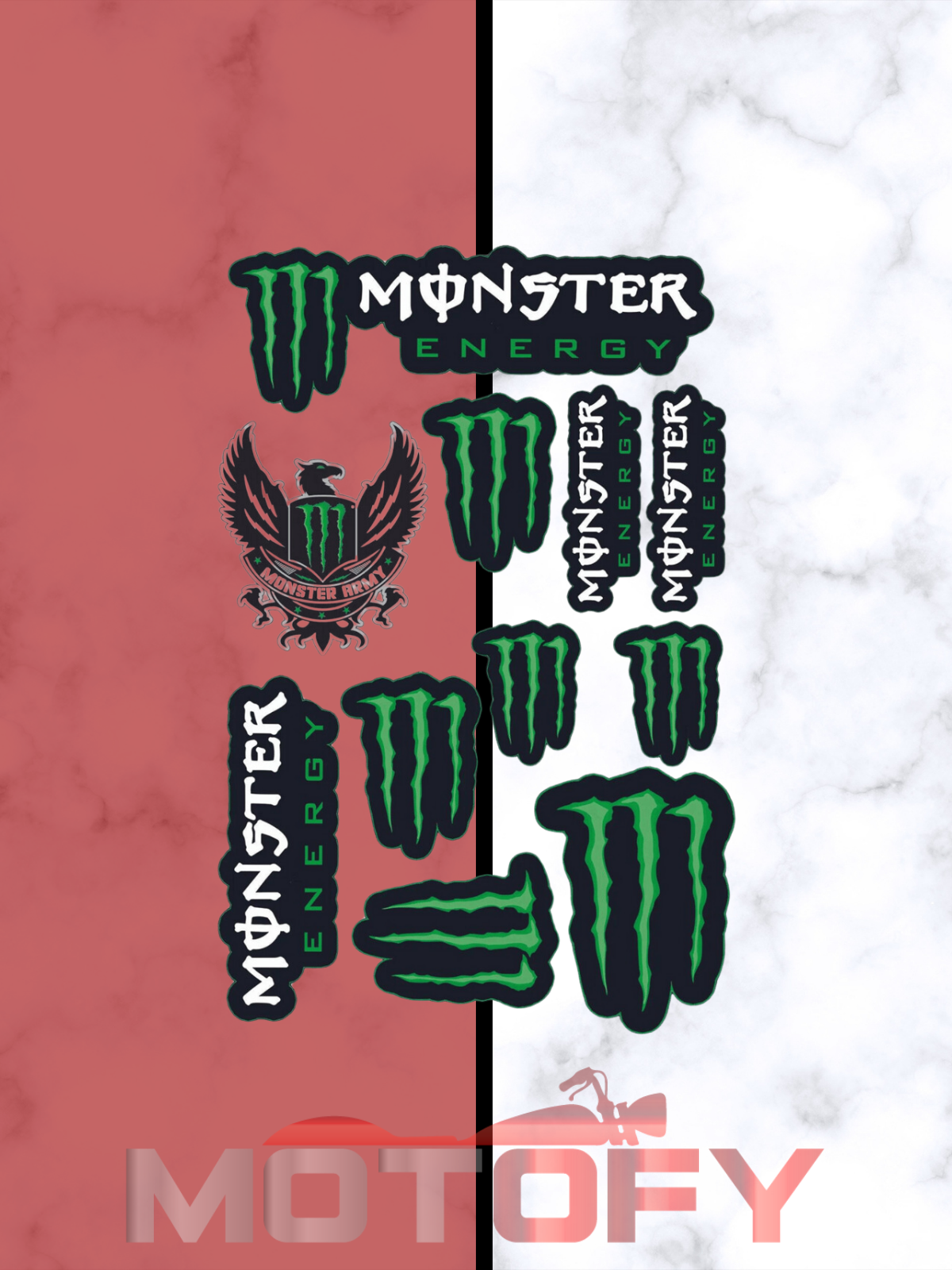 Monster Energy Çıkartma Seti