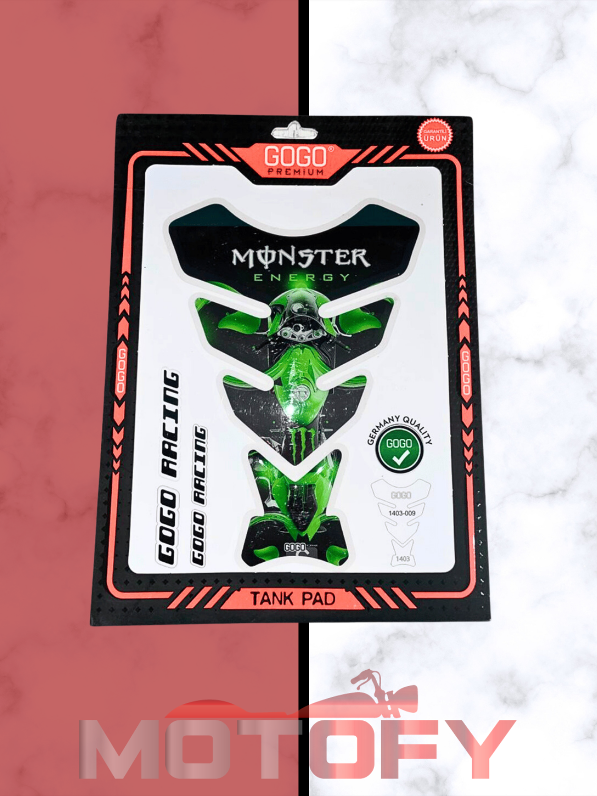 Monster Energy Motosiklet 21x15cm Tank Pad Yüksek Kaliteli Baskı Universal Uyumluluk