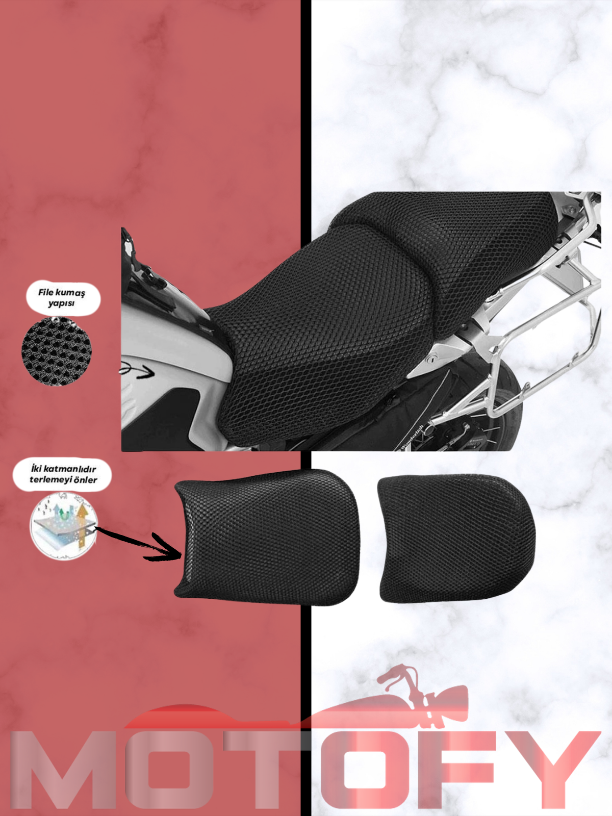 MOTOFY 3D MOTOSİKLET SELE KILIFI İKİ PARÇA KOLTUKLAR İÇİN PULSAR NS 200 RS 200 CBR 125 CBR 250 