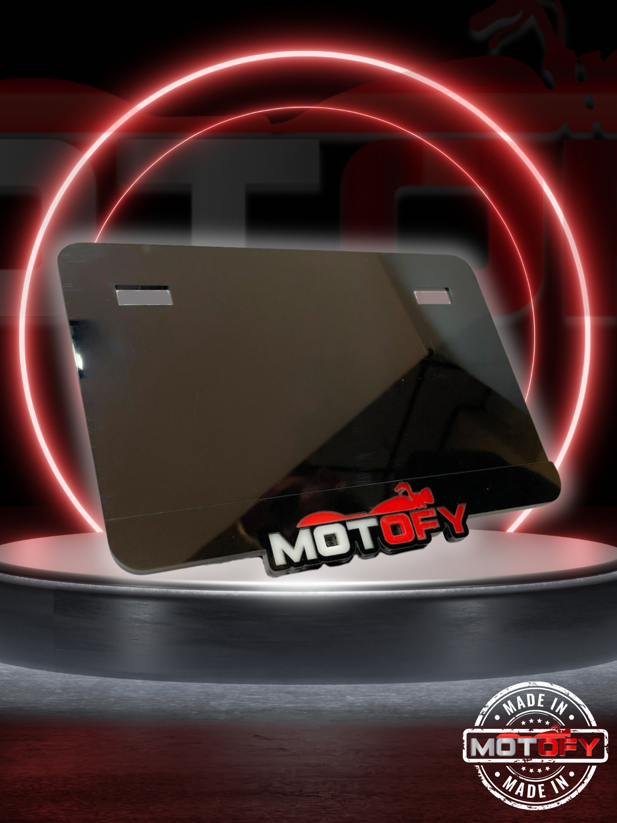 MOTOFY LOGOLU PREMİUM PLEKSİ PLAKALIK 19X11,5 CM