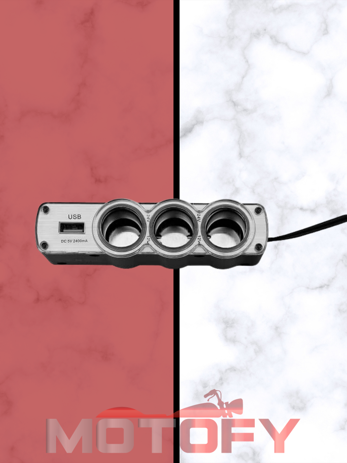 MOTOSİKLET ÇAKMAKLIK ÇOKLAYICI + USB