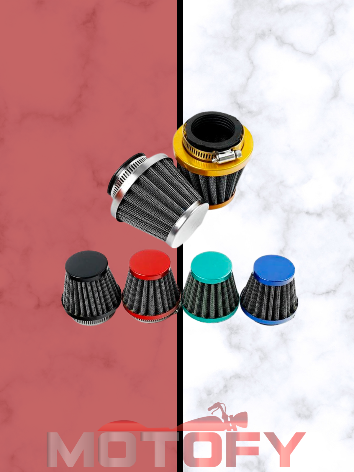 MOTOSİKLET MODİFİYE PERFORMANS HAVA FİLTRESİ 35-45MM (STOK DURUMUNA GÖRE KARIŞIK RENK GÖNDERİLİR)