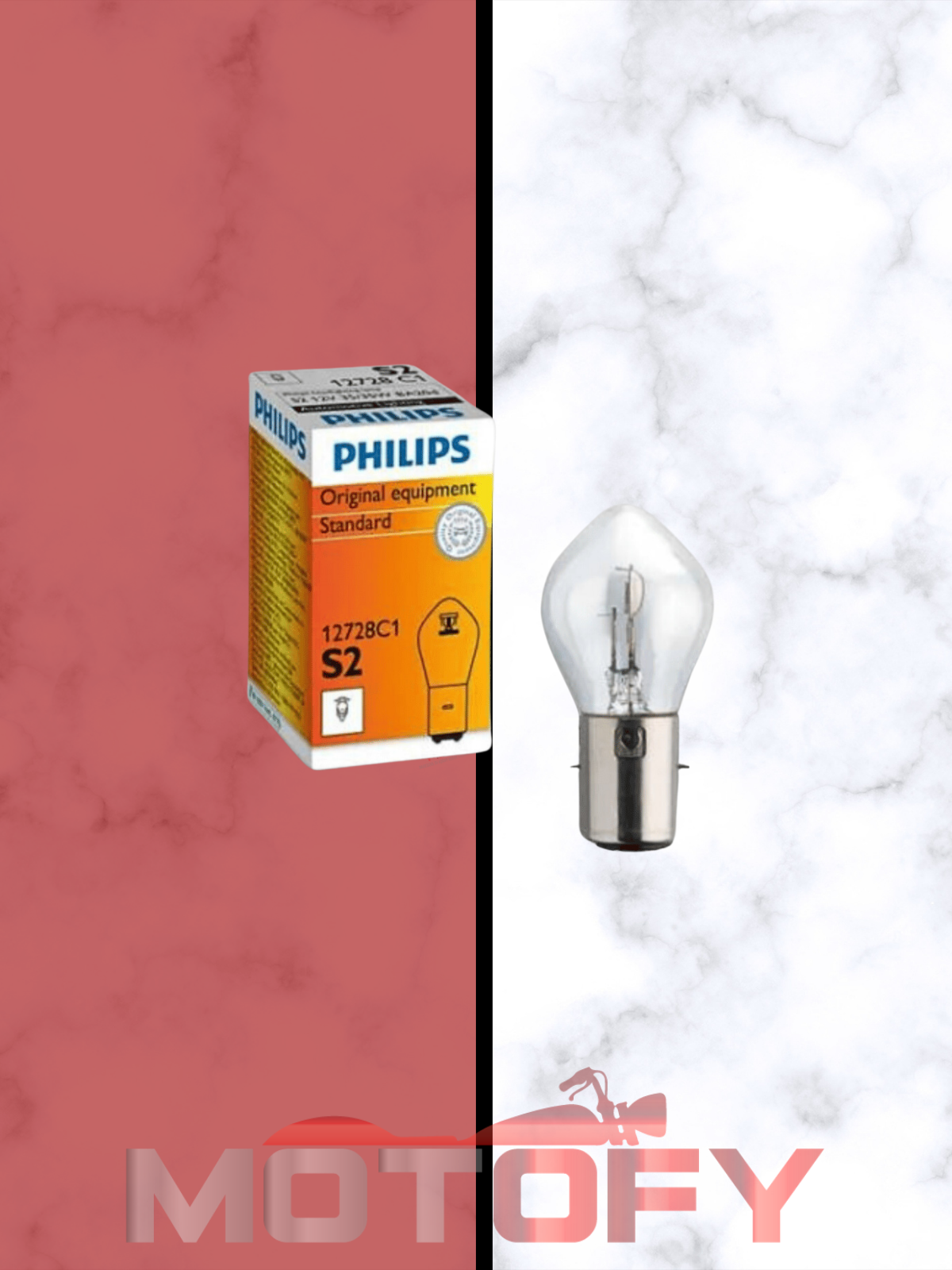 Motosiklet Philips Ön Far Ampülü 12Volt 35W UZUN KISA ÇİFT DEVRE