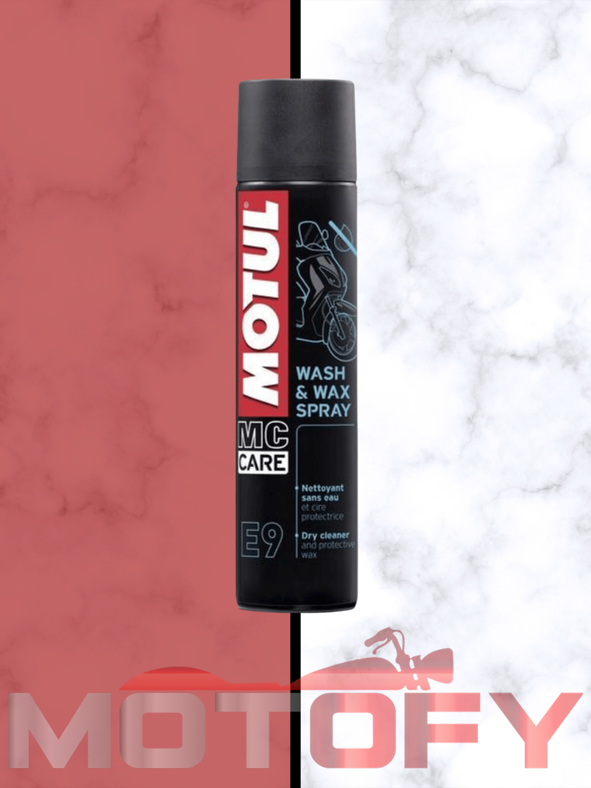 Motul E9 Wash And Wax Spray 400 ml Kuru Temizleme Spreyi